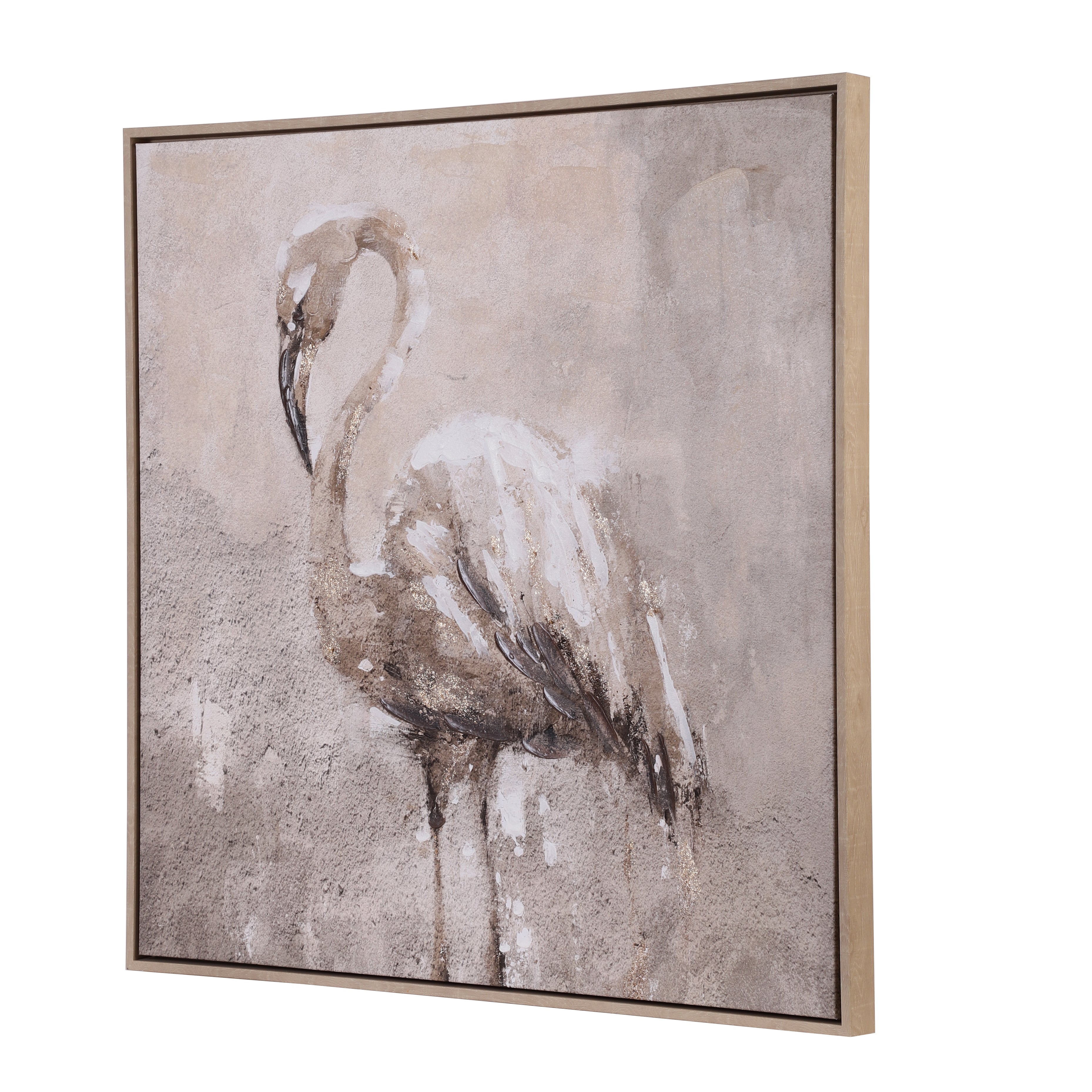Textured Flamingo Reverie Canvas Art