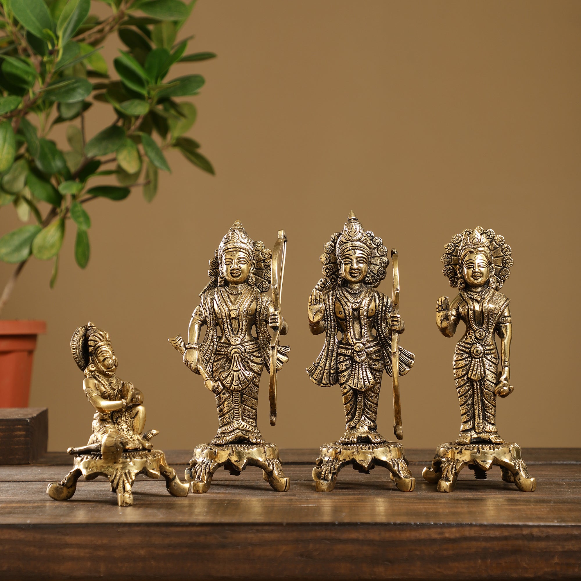 Handcrafted Brass Ram Darbaar (set of 4)