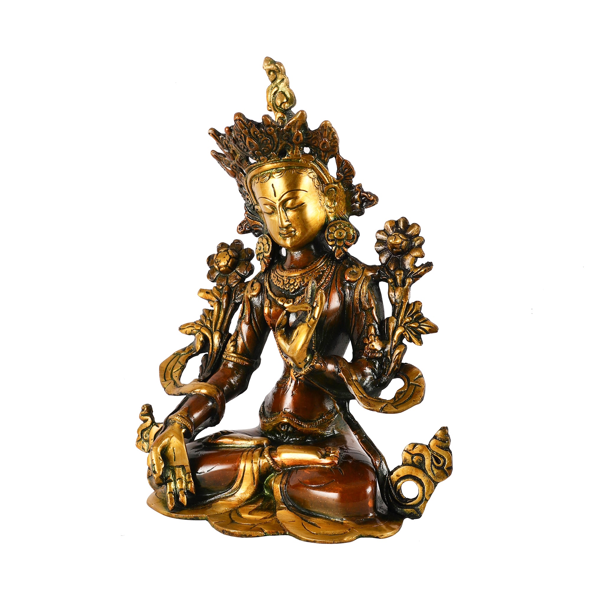Brass White Tara Idol