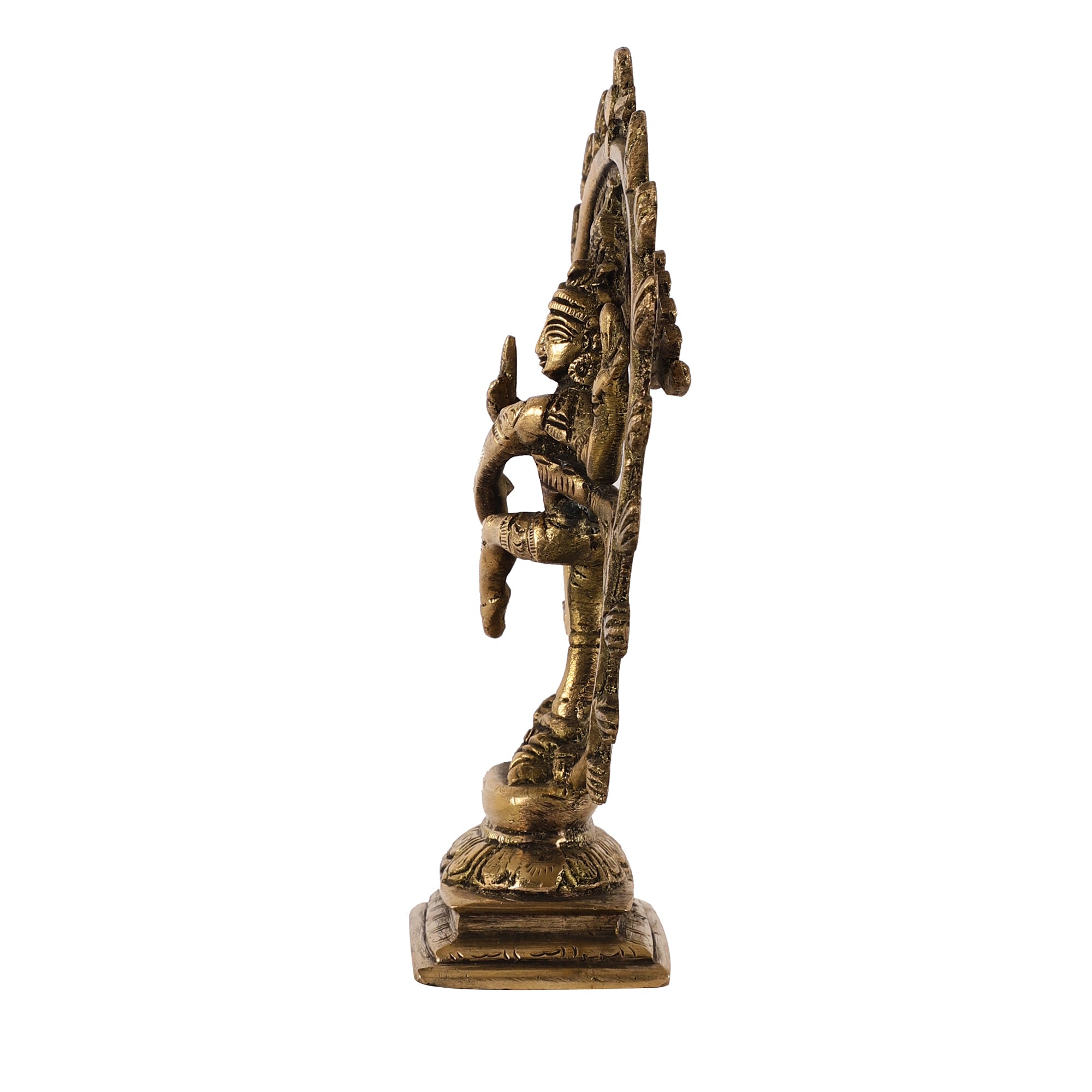 Handcrafted Brass Natraj (Antique Gold)