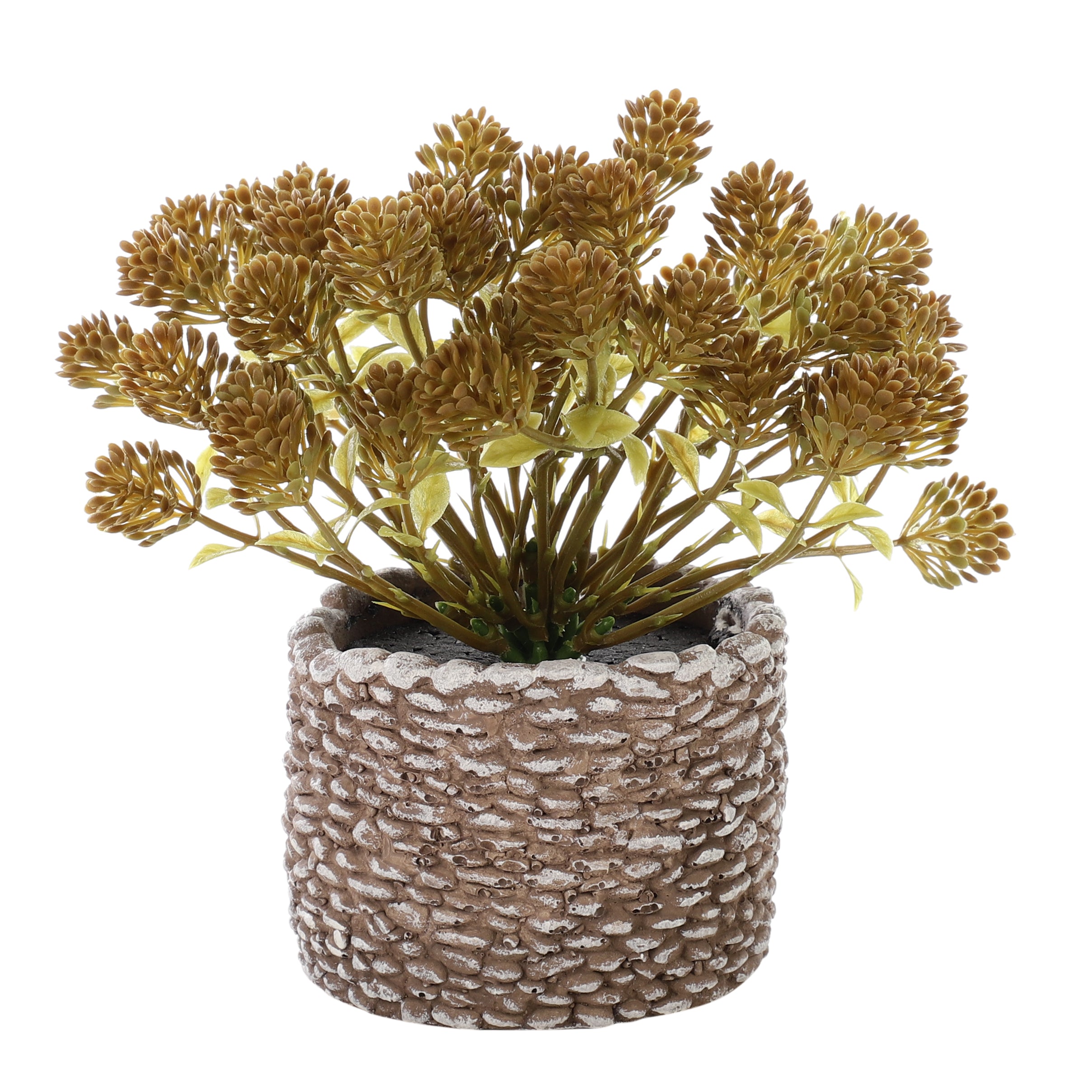 Gold Hue Faux Bush Flower Plant
