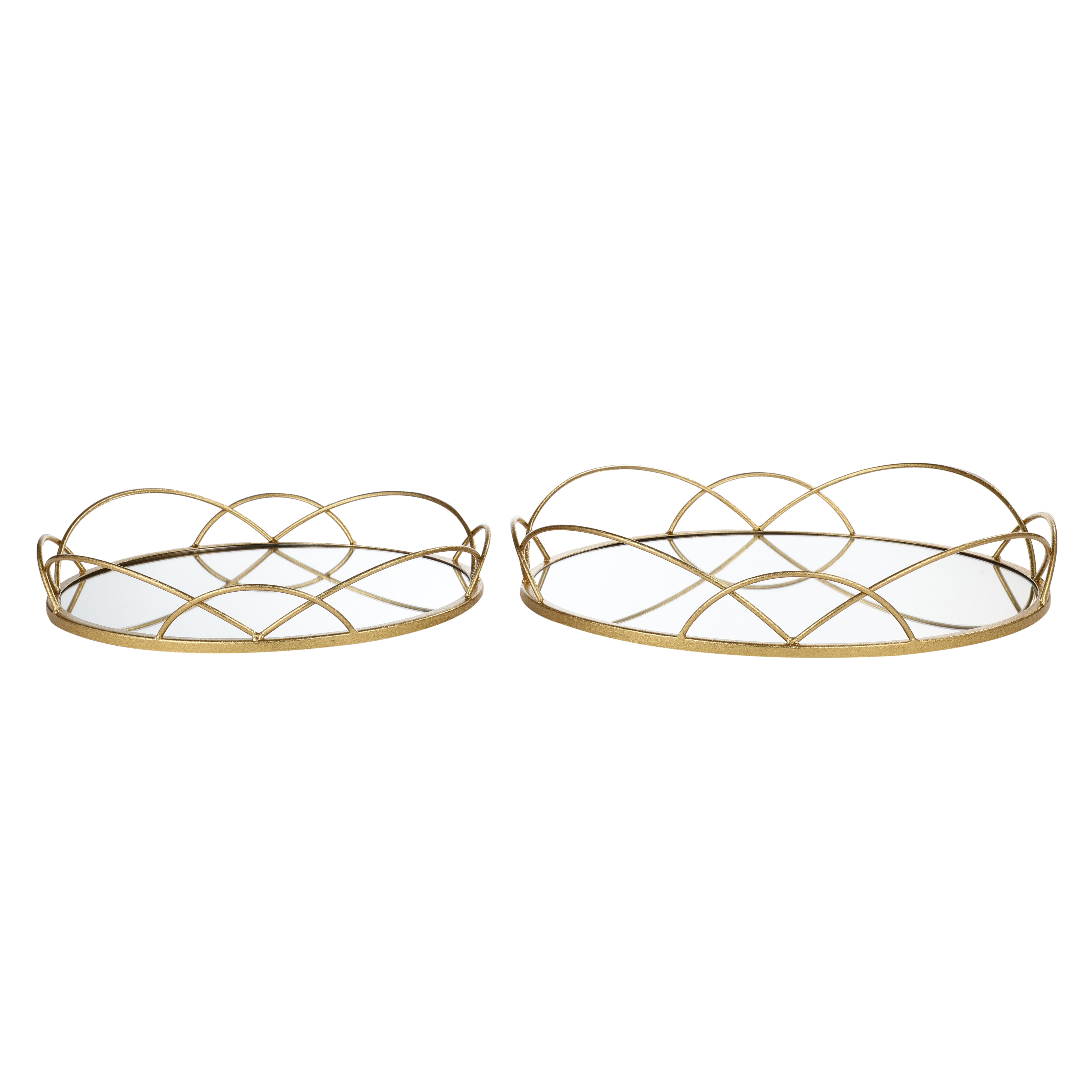 Round Decorative Mirror Tray (Single)