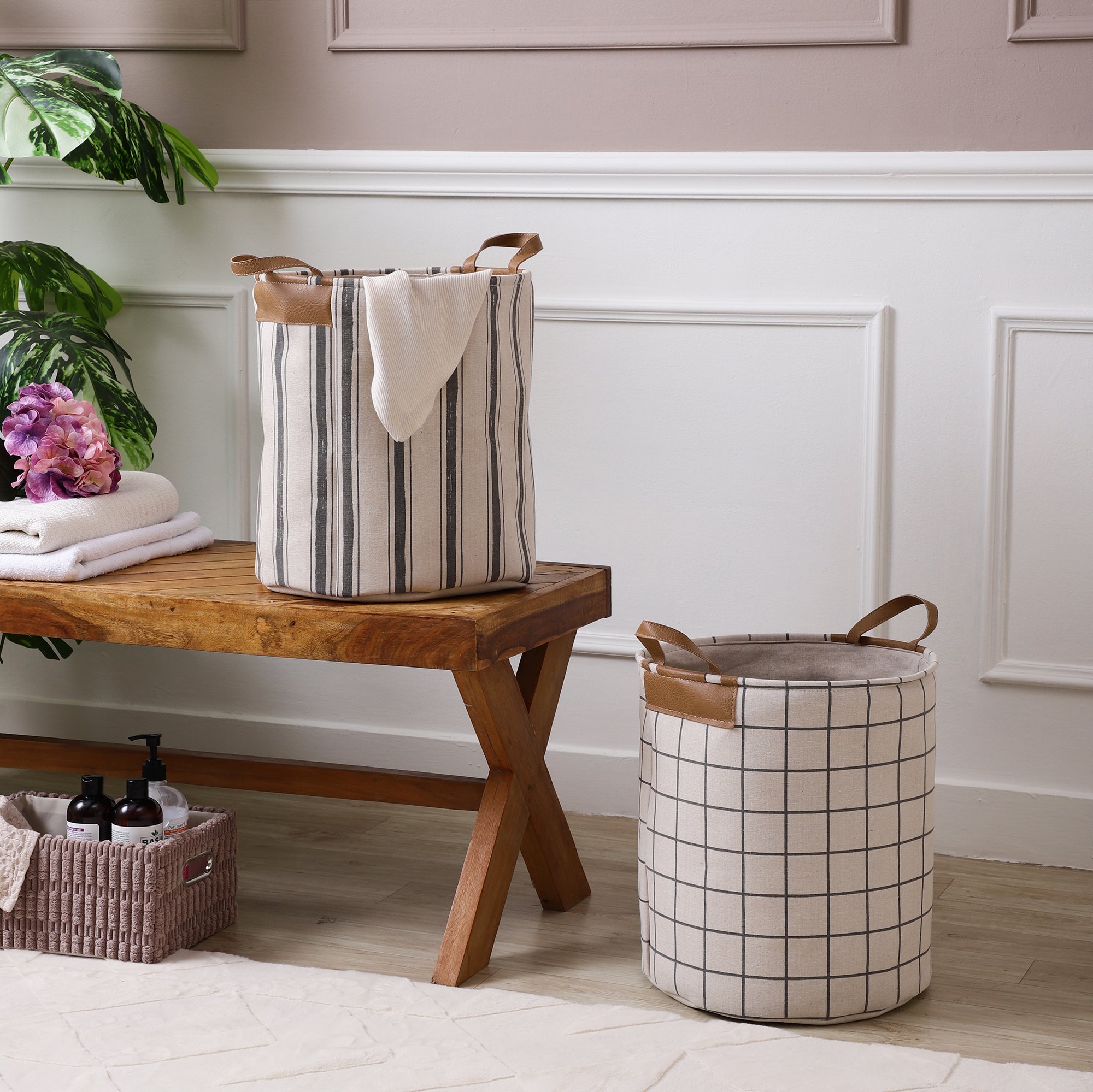 Loom & Leather Laundry Basket (Single)