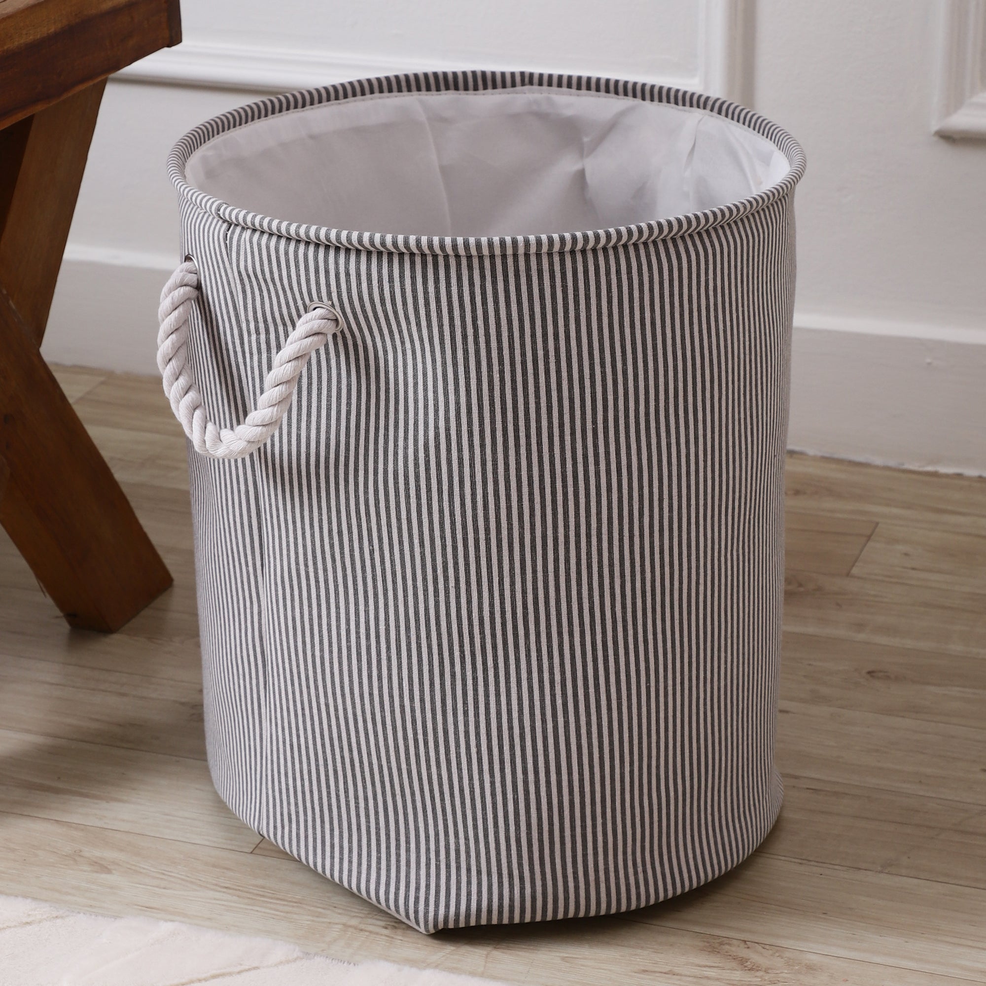 Cottage Stripe Laundry Basket (Single)