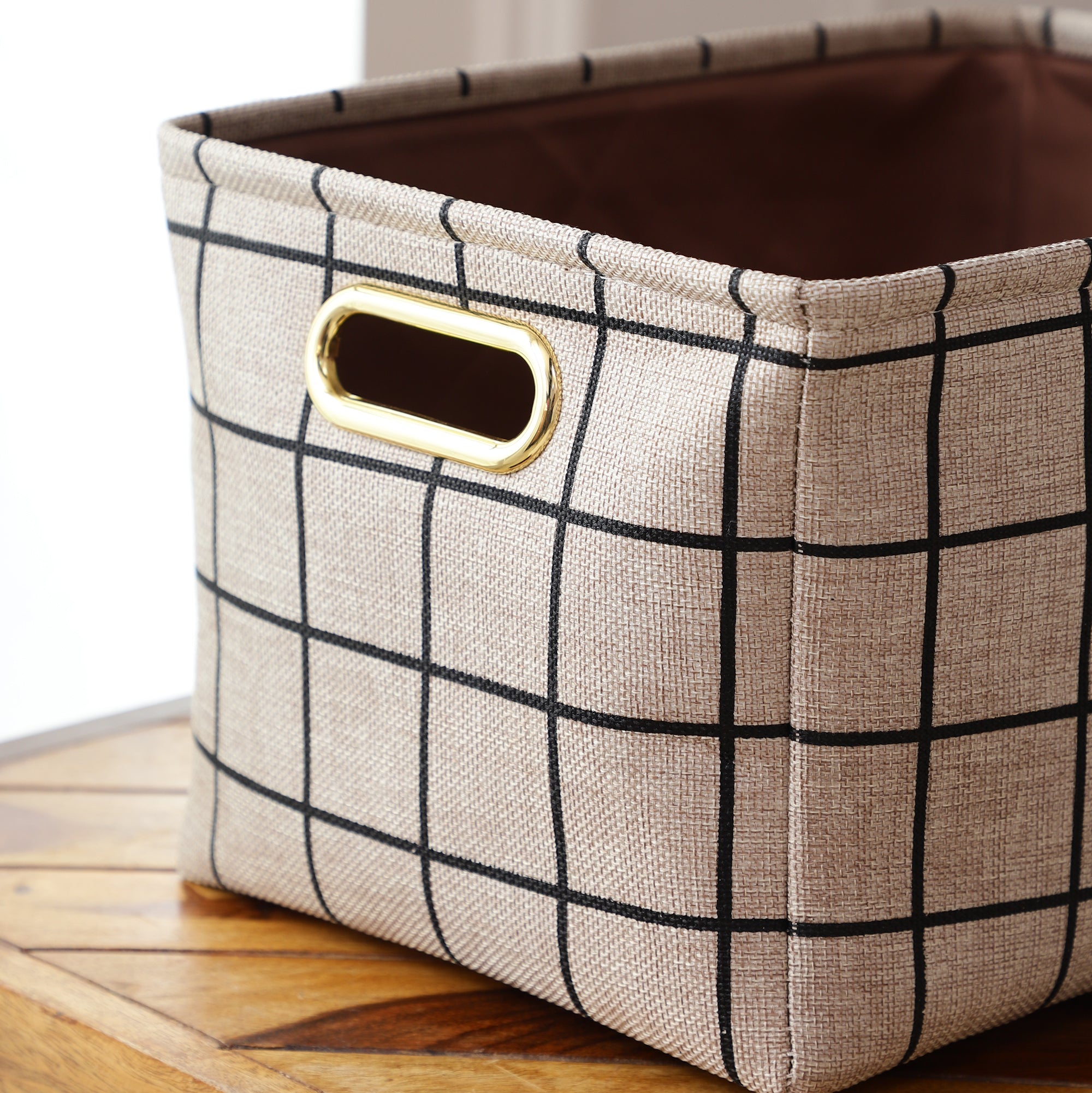 Verona Checks Storage Bins (Set of 3)