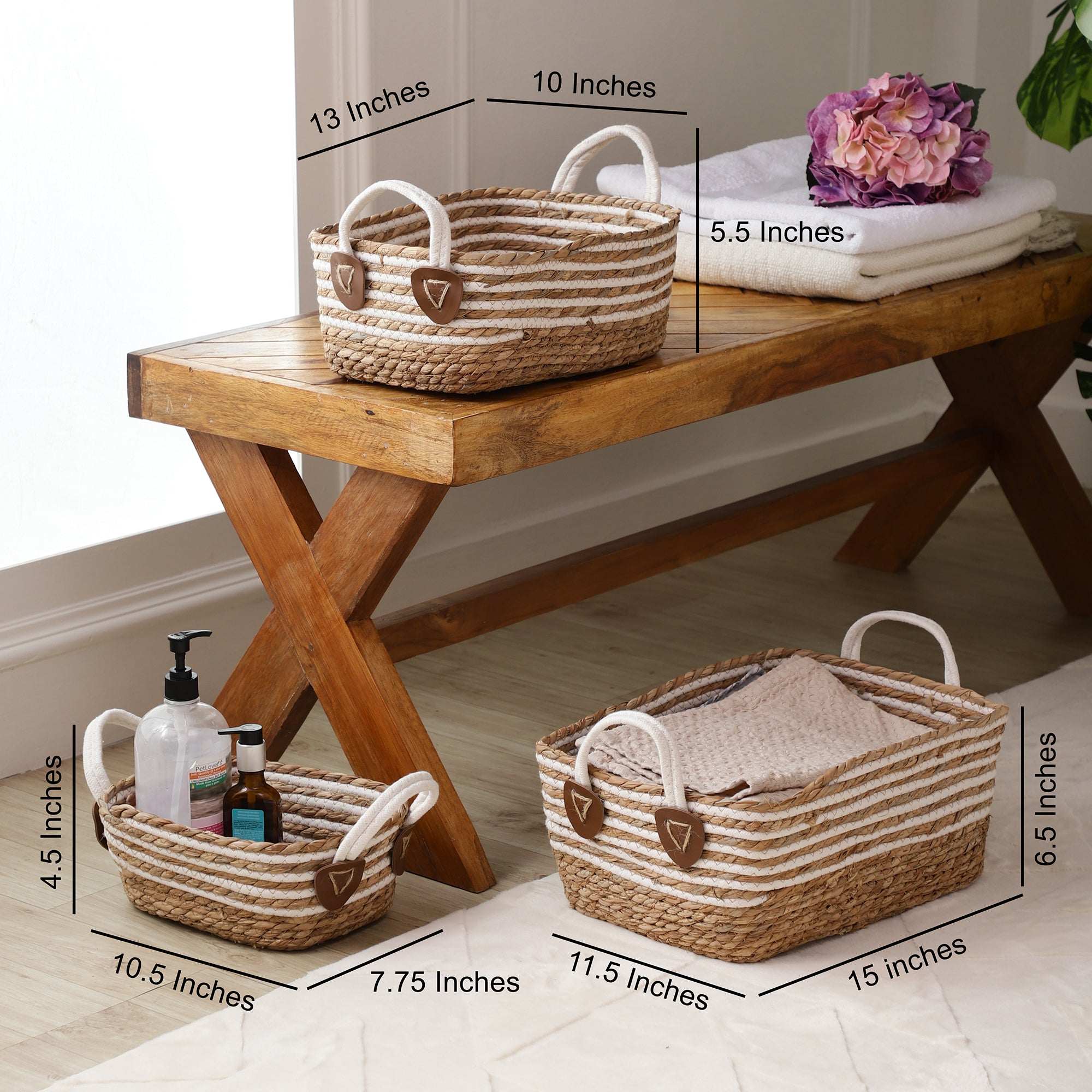 Coastal Weave Storage Organizers (Set of 3)