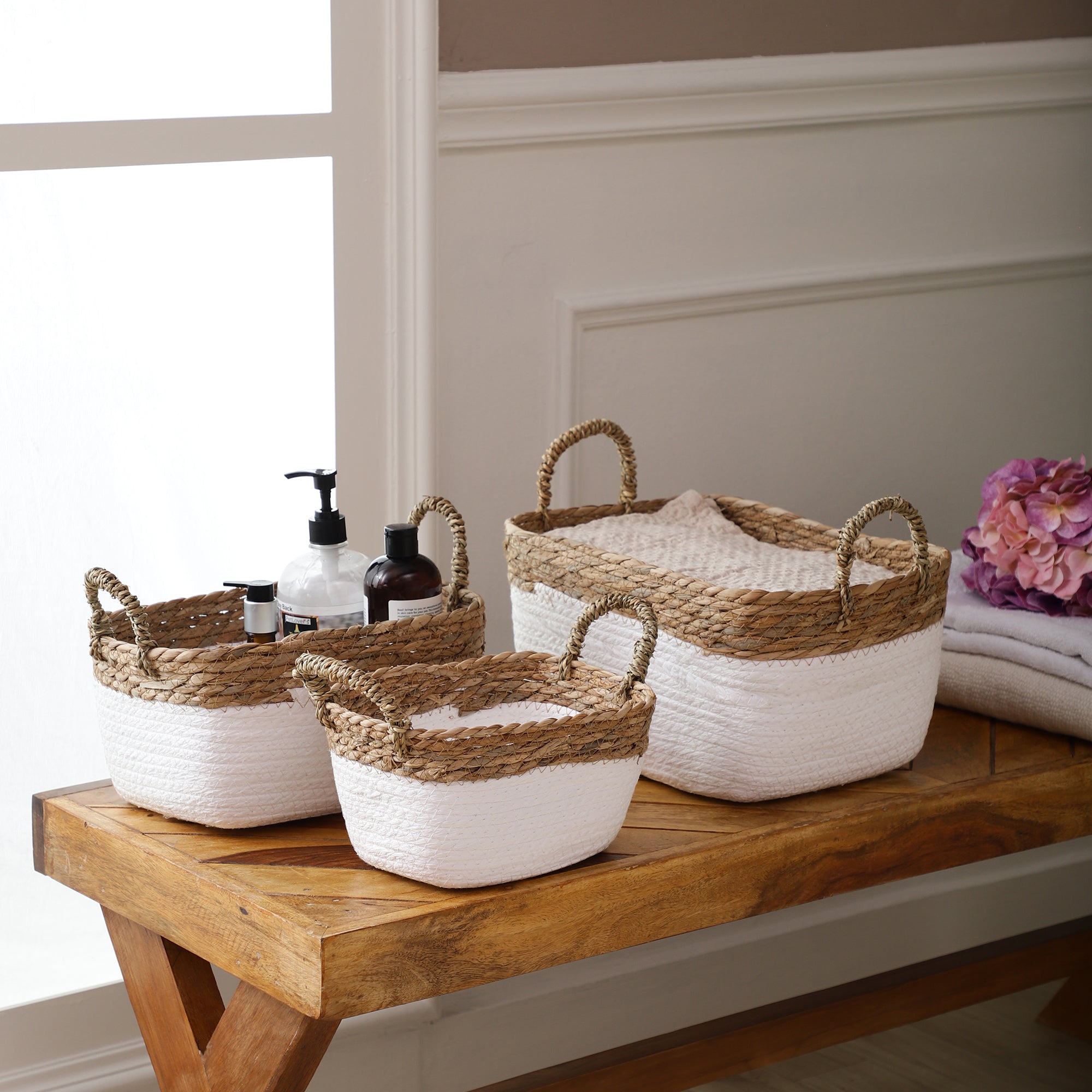 Coastal Braids Storage Baskets (Set of 3)