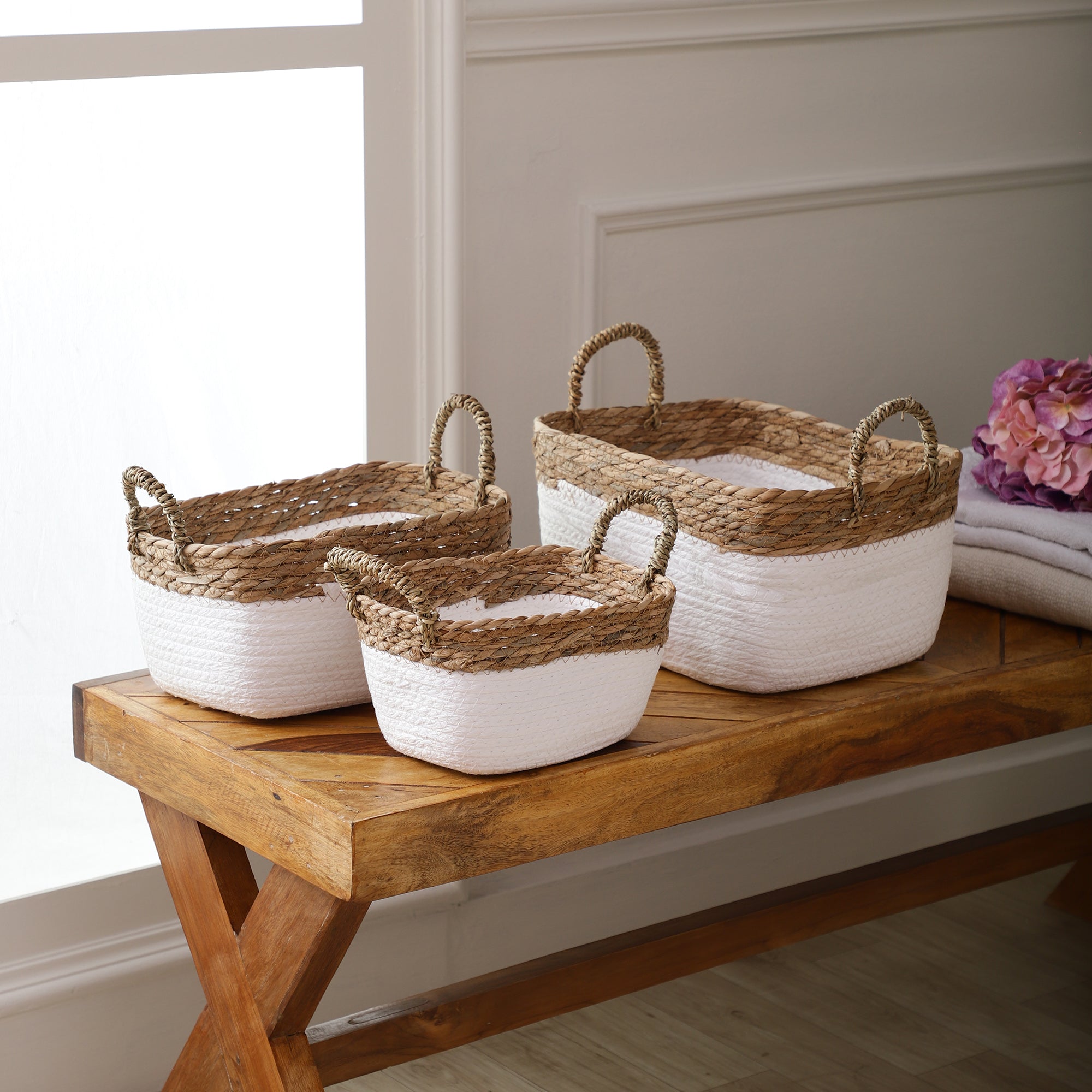 Coastal Braids Storage Baskets (Set of 3)