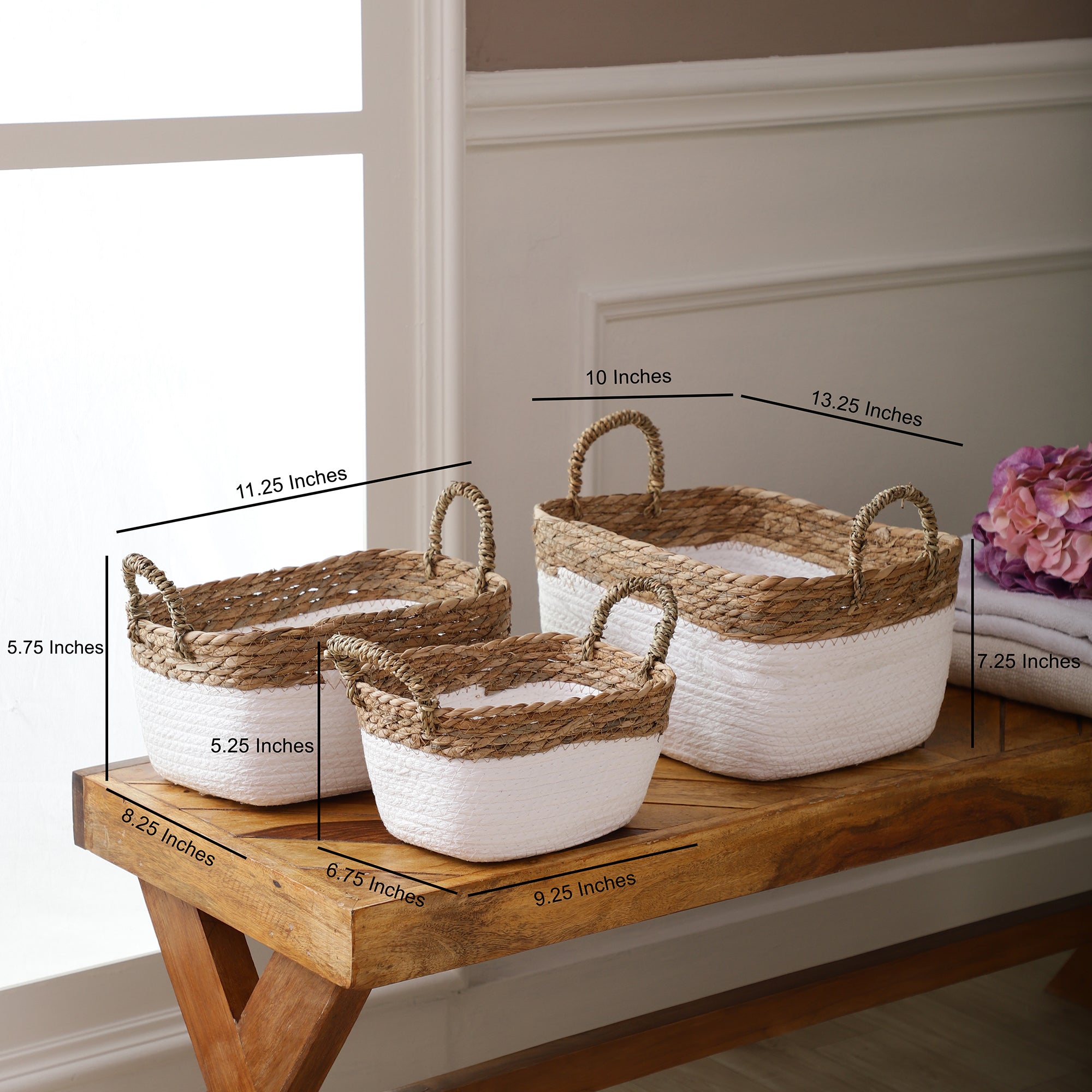 Coastal Braids Storage Baskets (Set of 3)