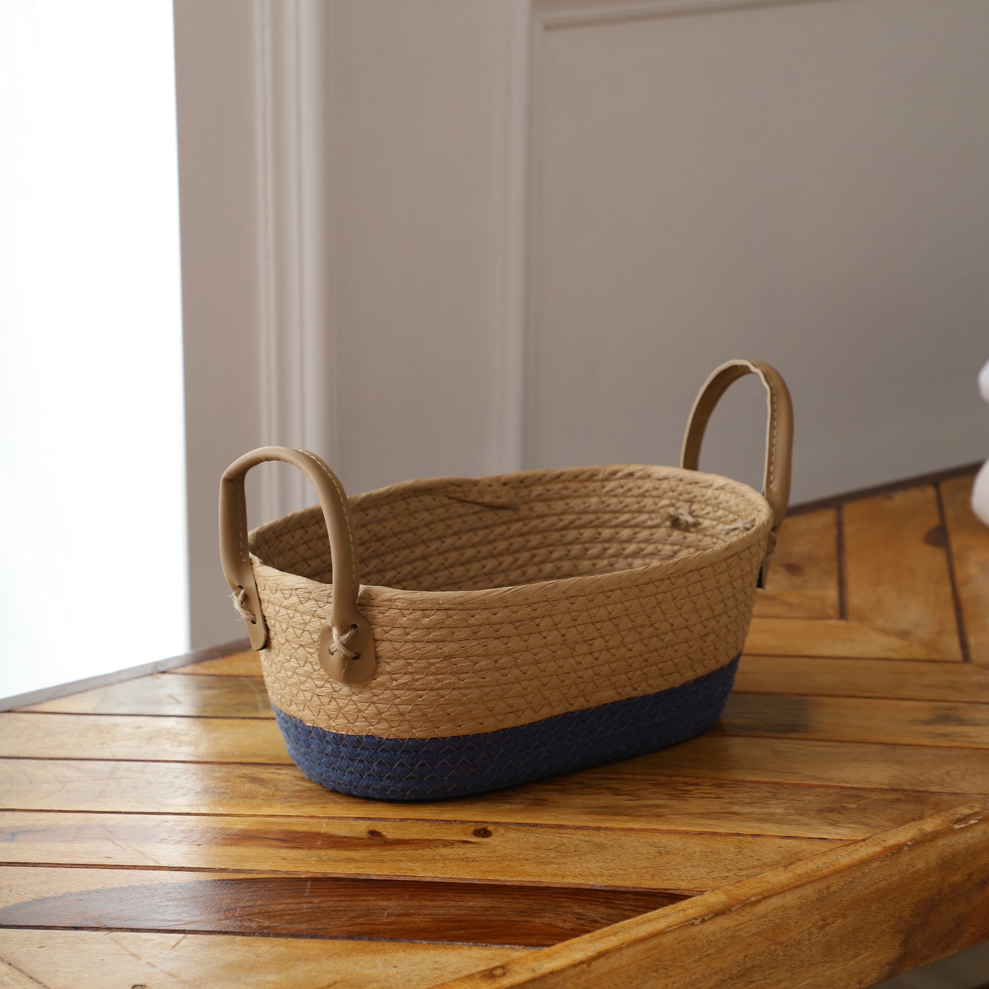 Indigo Soaked Jute Baskets (Set of 3)