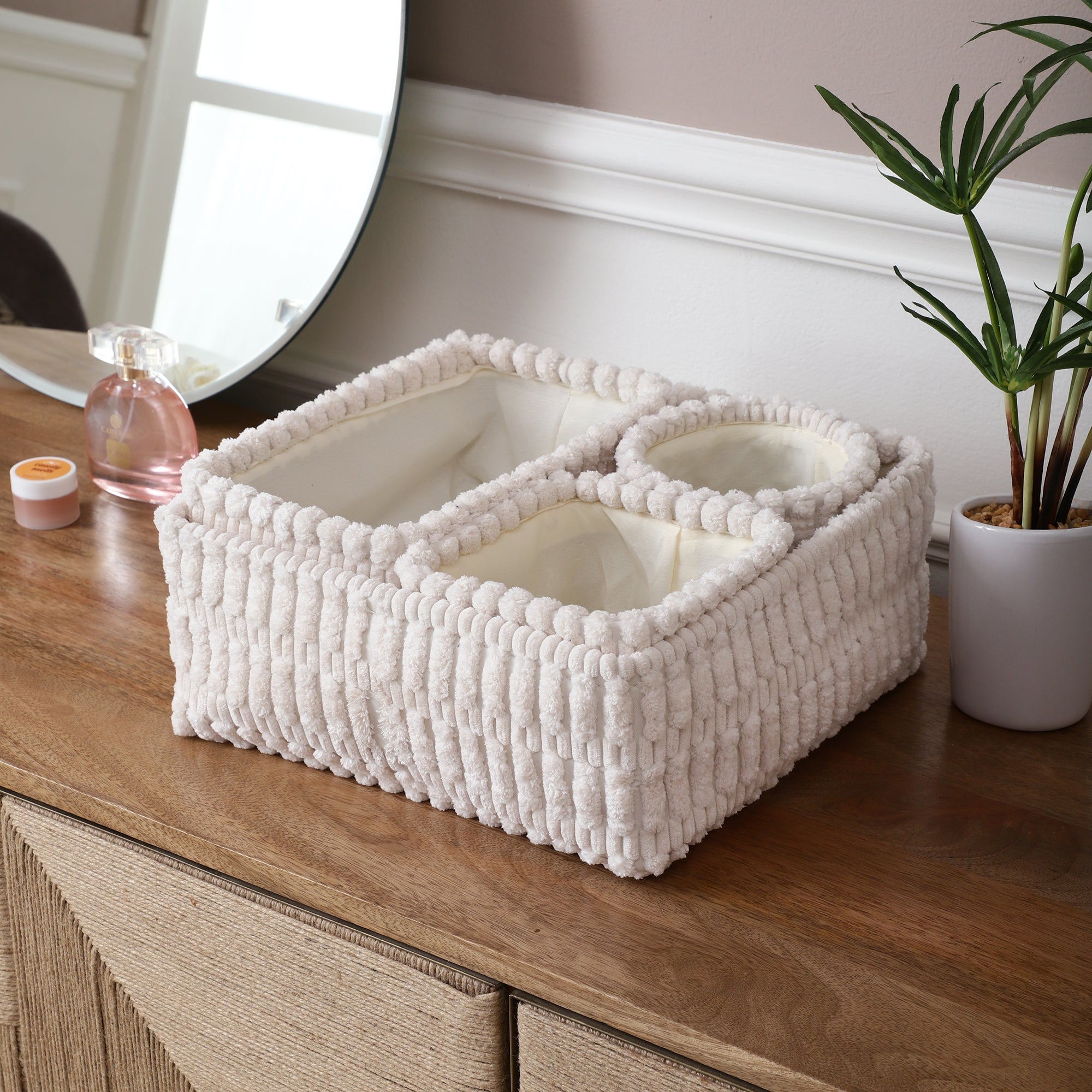 HushNest Quartet Storage Bins - White (Set of 4)