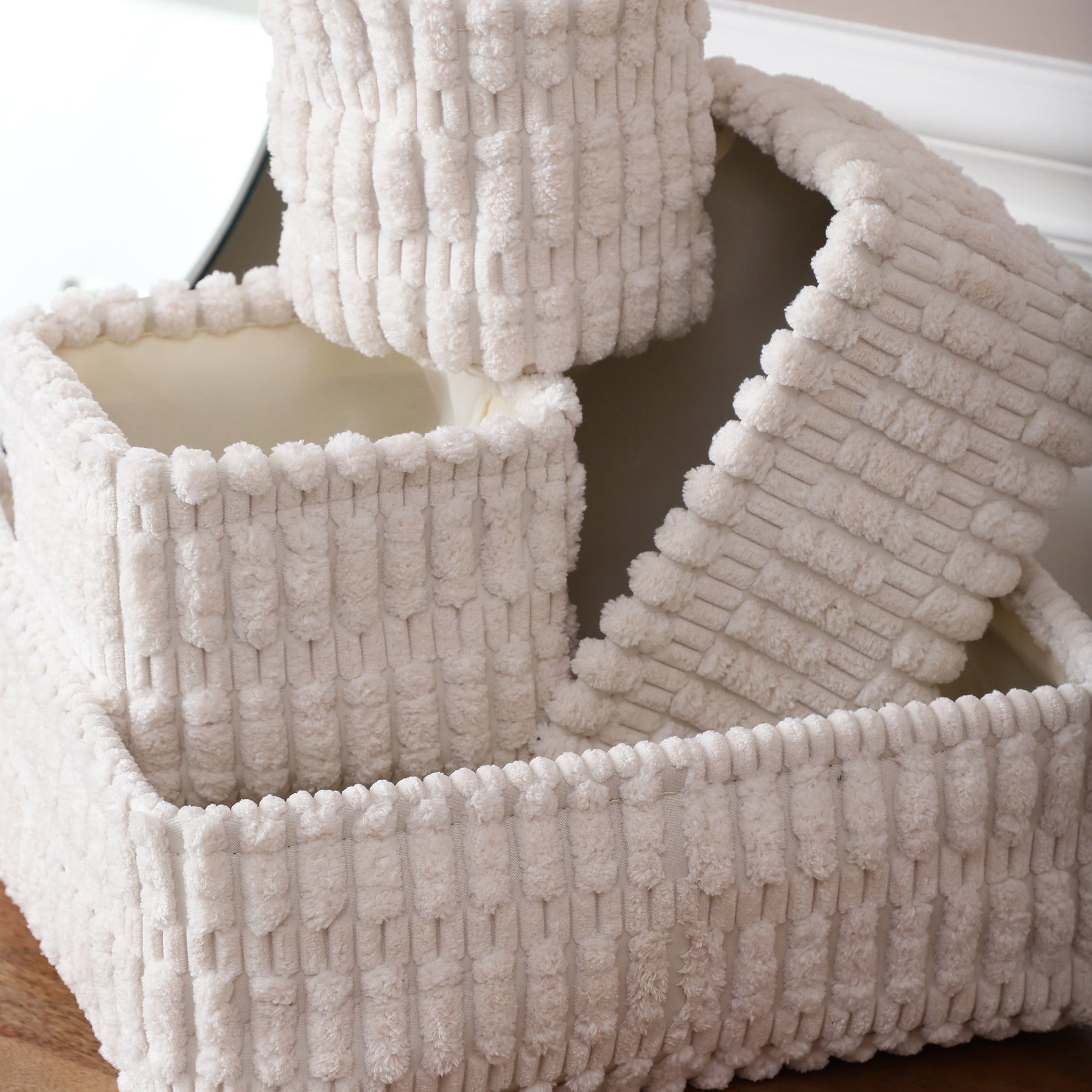 HushNest Quartet Storage Bins - White (Set of 4)