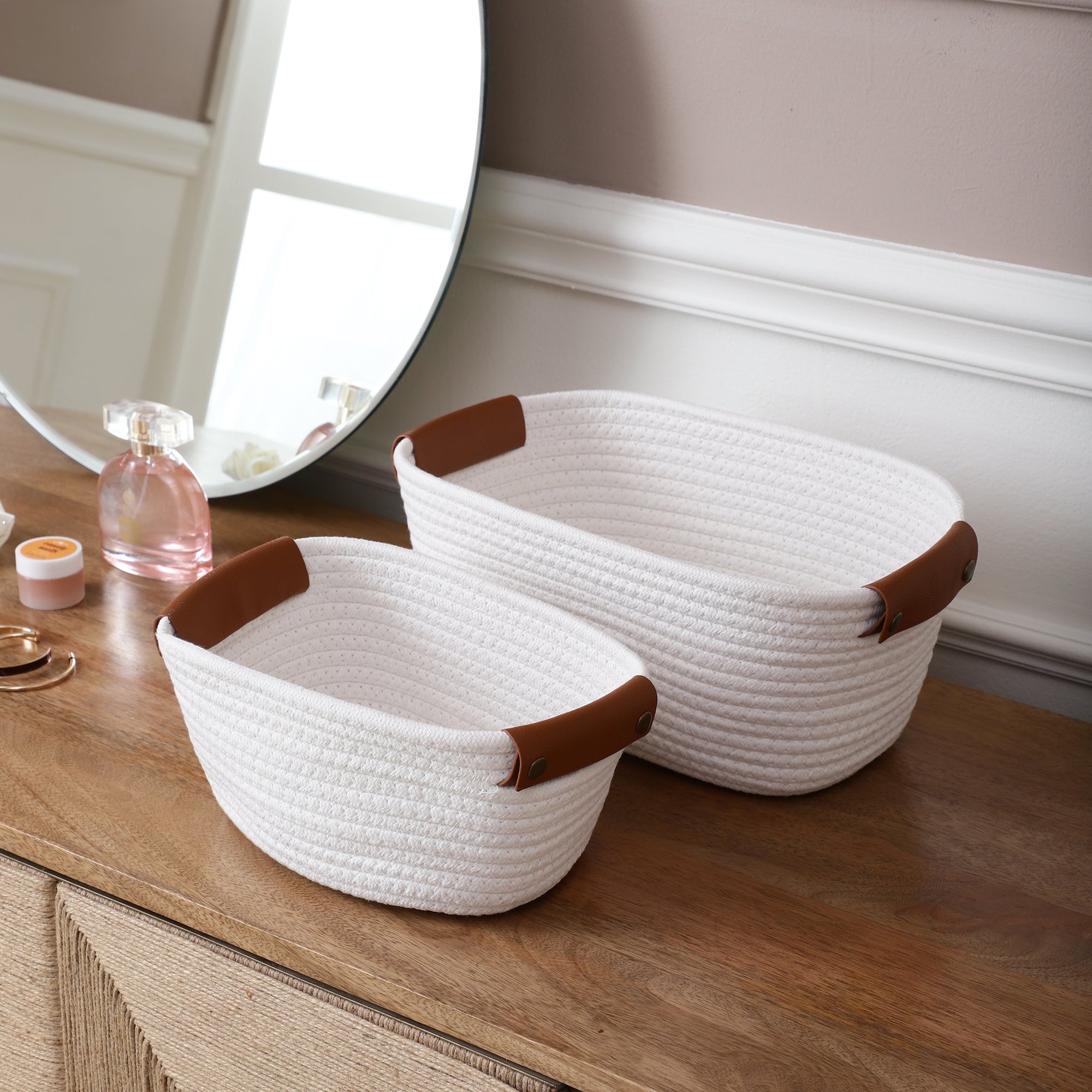 LoftWeave Storage Organizers - White (Set of 2)