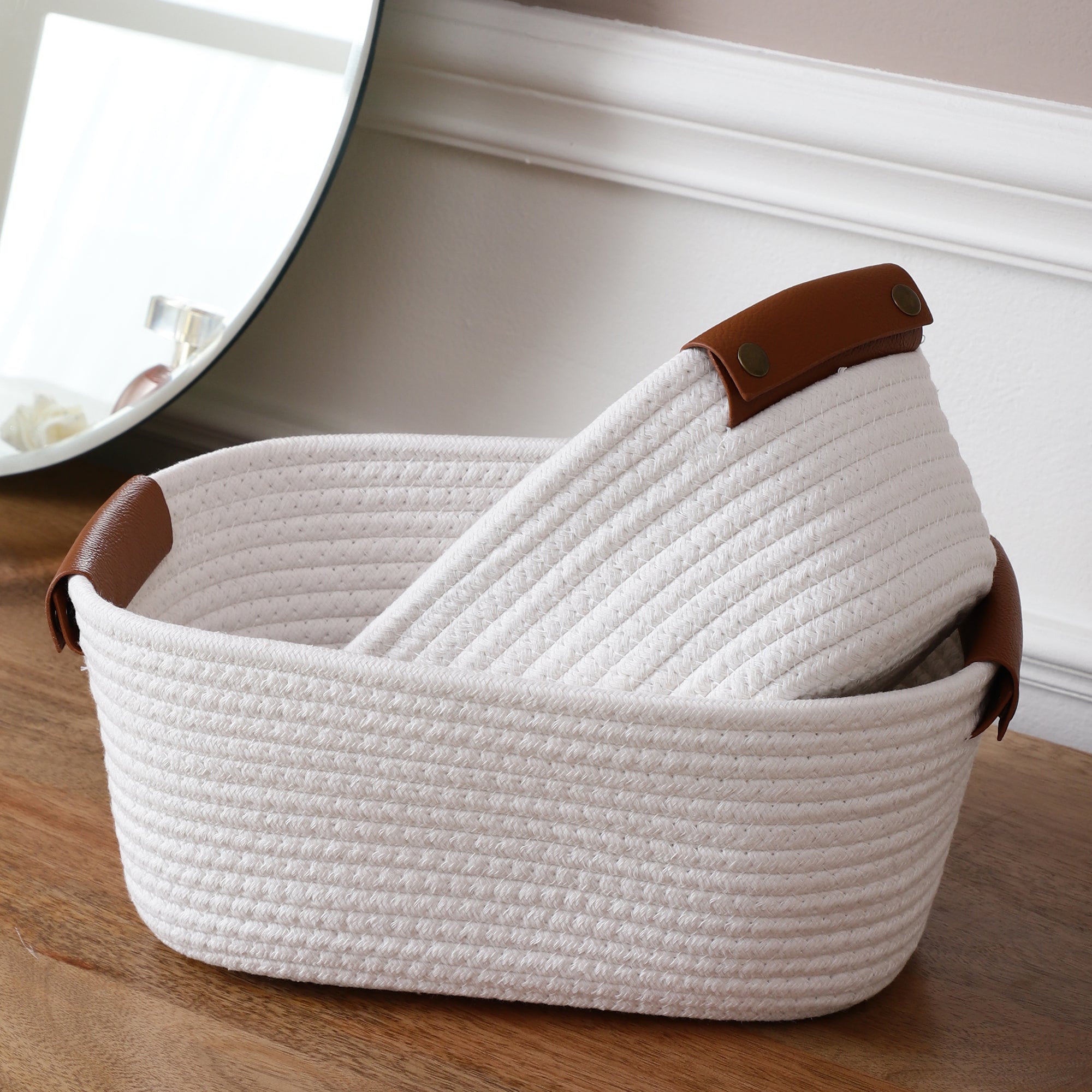 LoftWeave Storage Organizers - White (Set of 2)