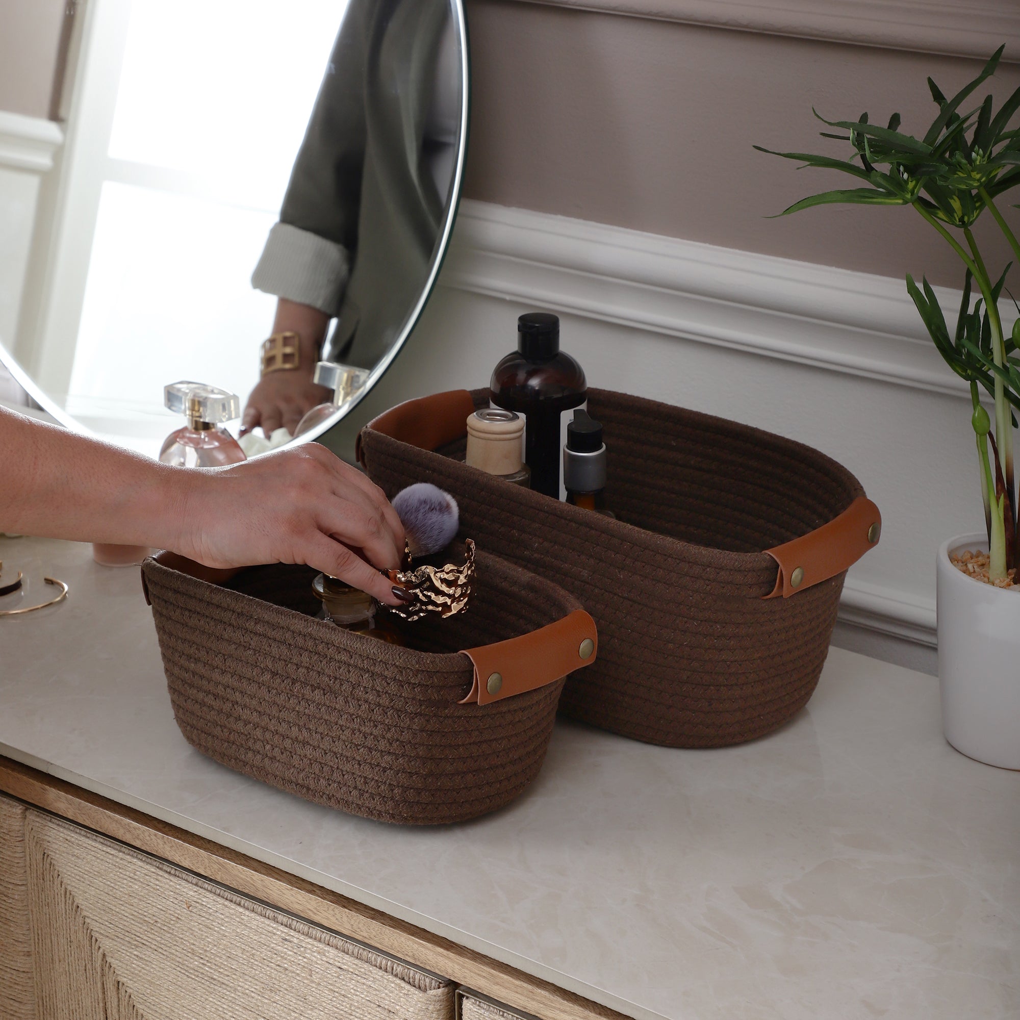 LoftWeave Storage Organizers - Brown (Set of 2)