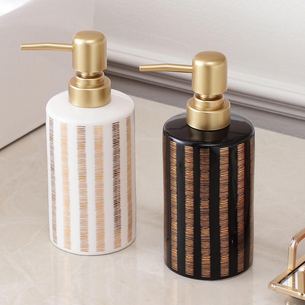 Earthy Striped Pattern Soap Dispenser (Single)