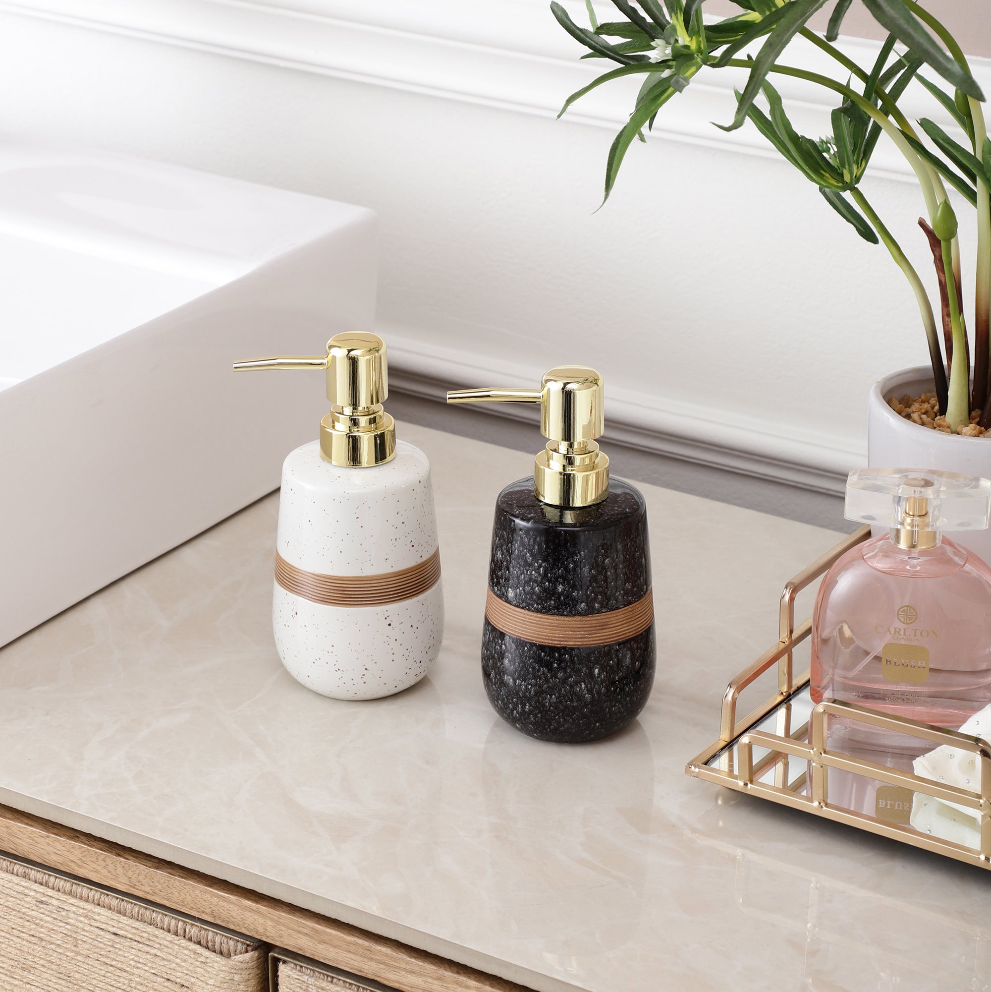 Marble Finish Soap Dispenser (Single)