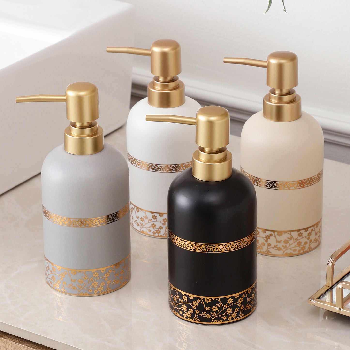 Matt Ornate Soap Dispenser (Single)