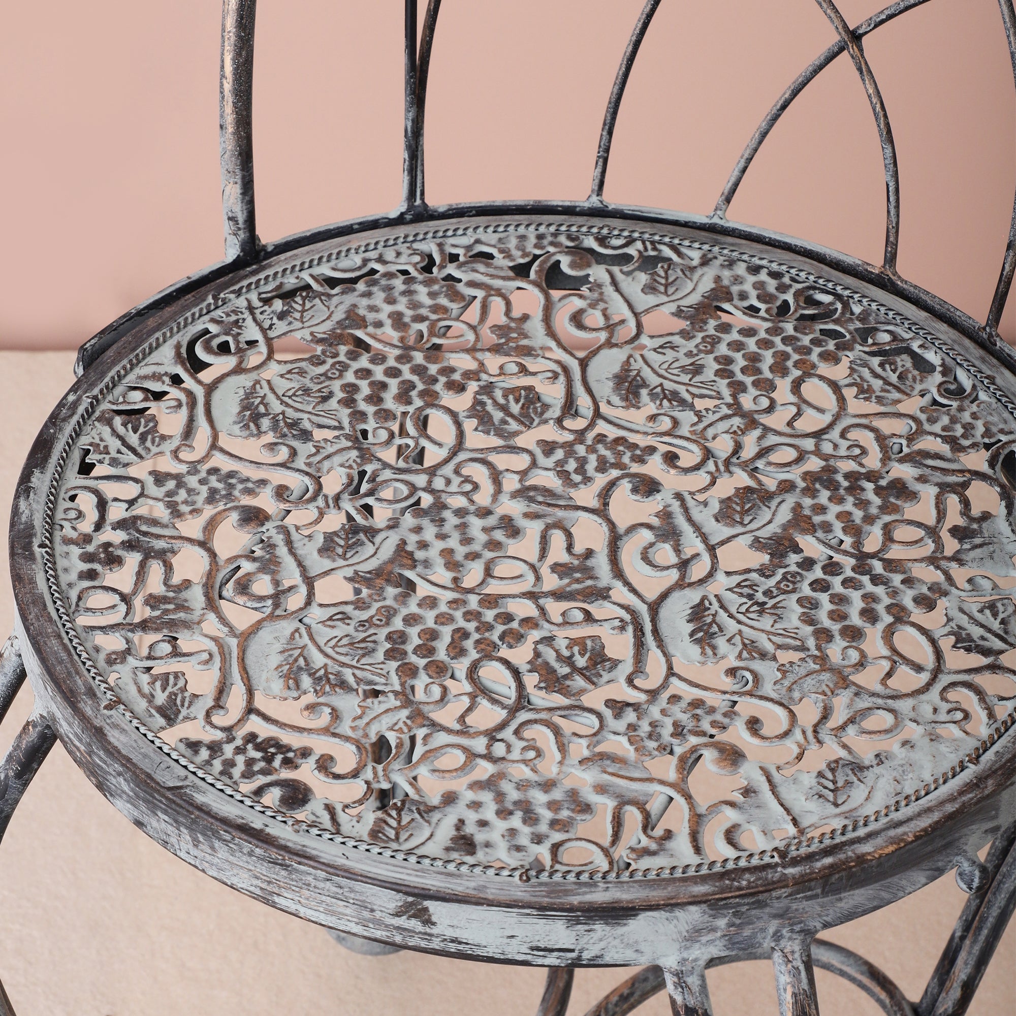 Grape Vine Pattern Outdoor Chairs & Table (Set of 3)