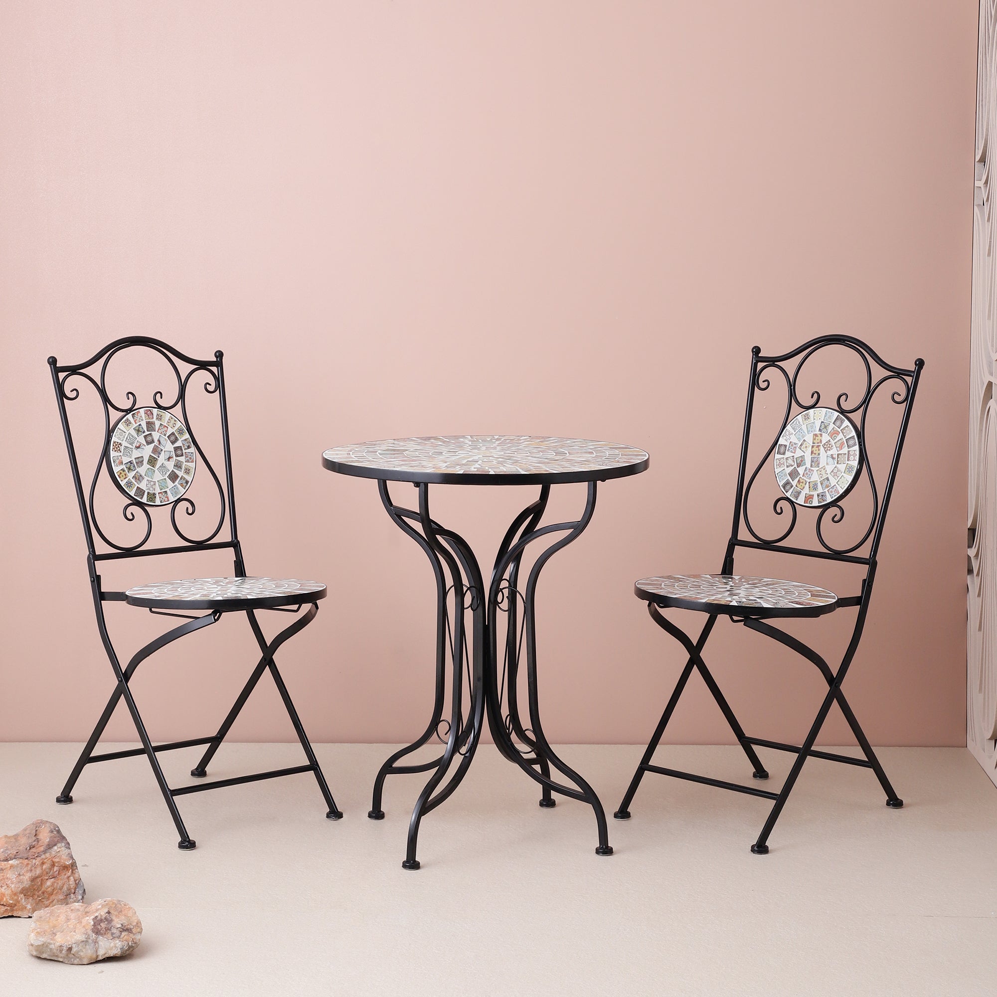 Seville Outdoor Chairs & Table (Set of 3)