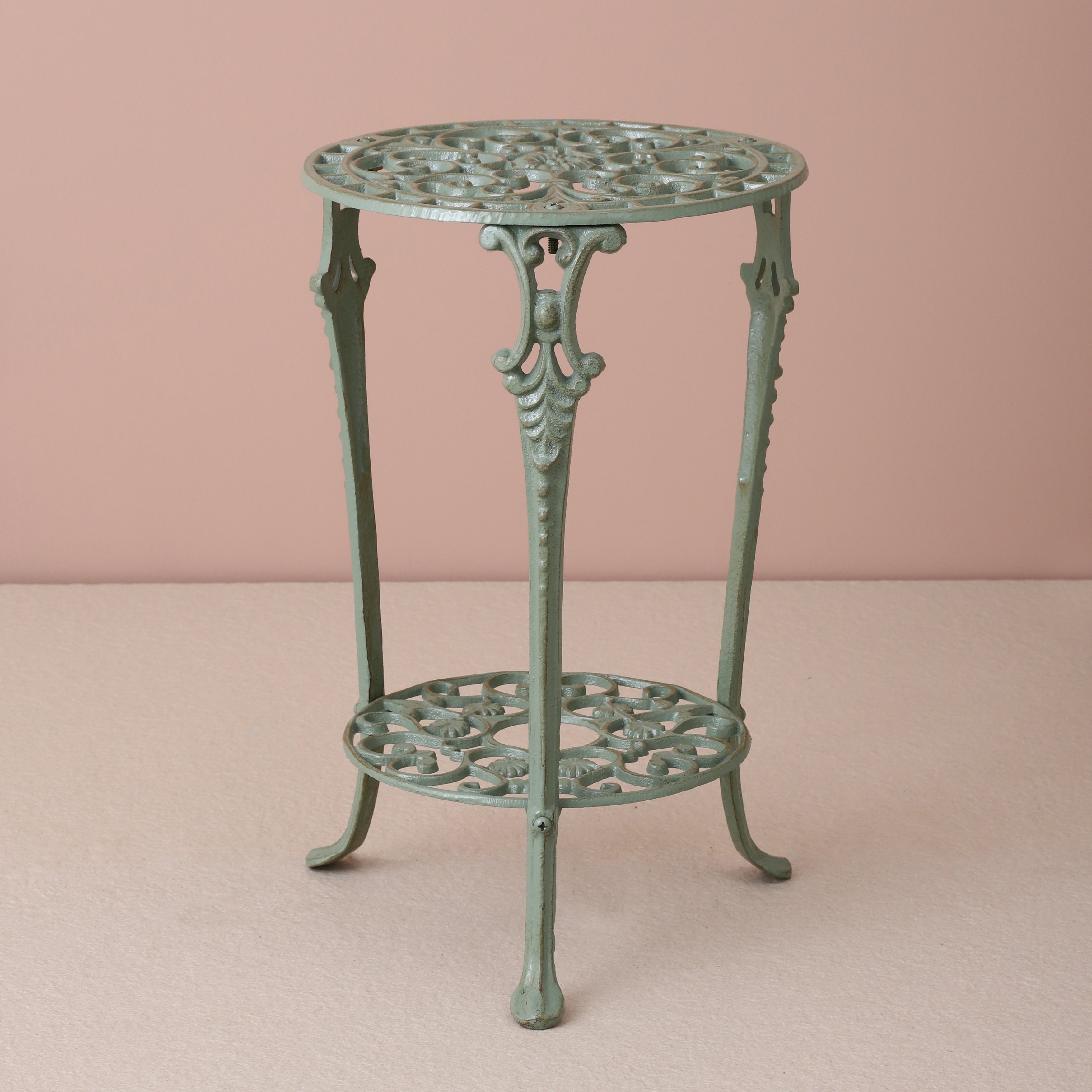 Meshed Floral Pattern Table (Green)