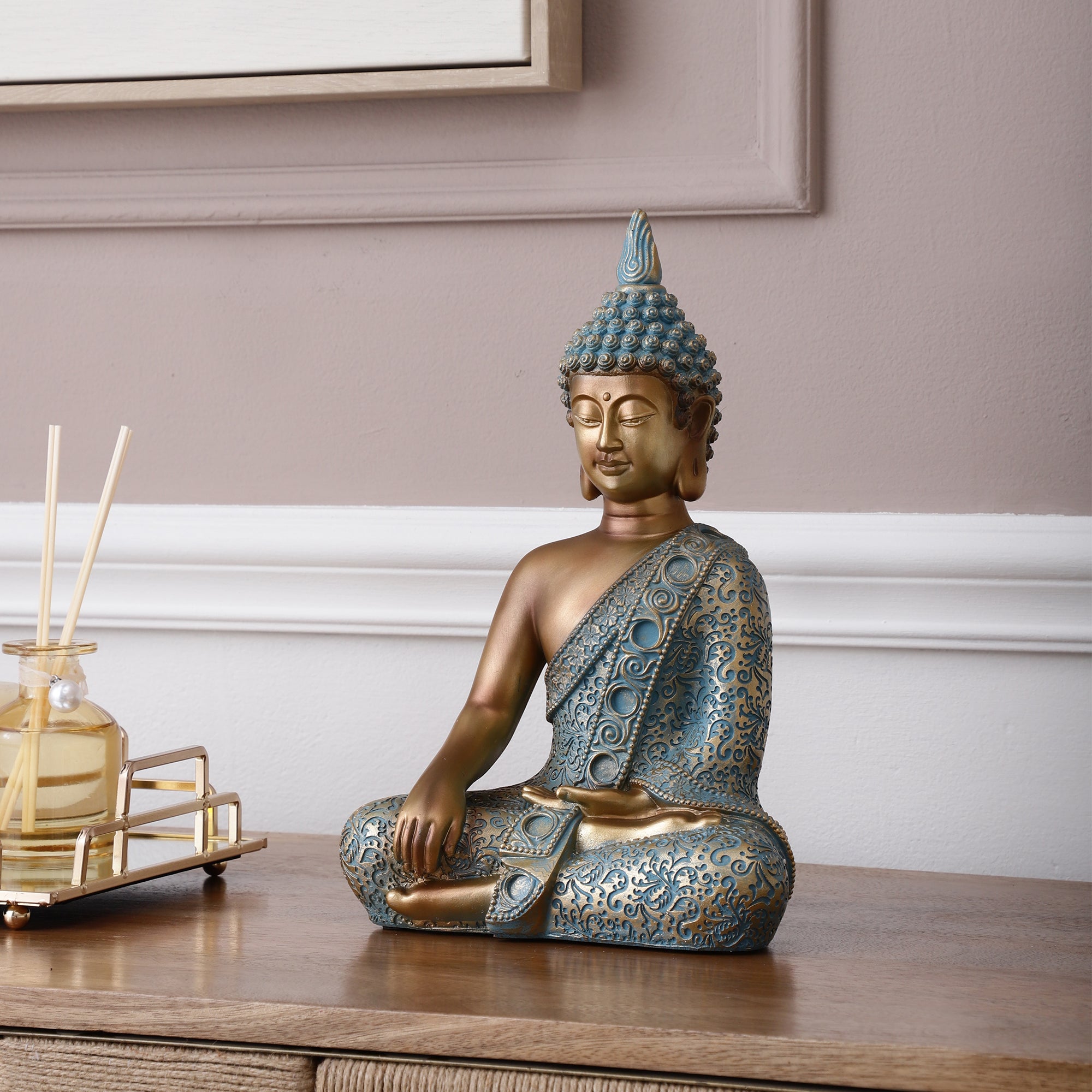 Turquoise Seated Buddha