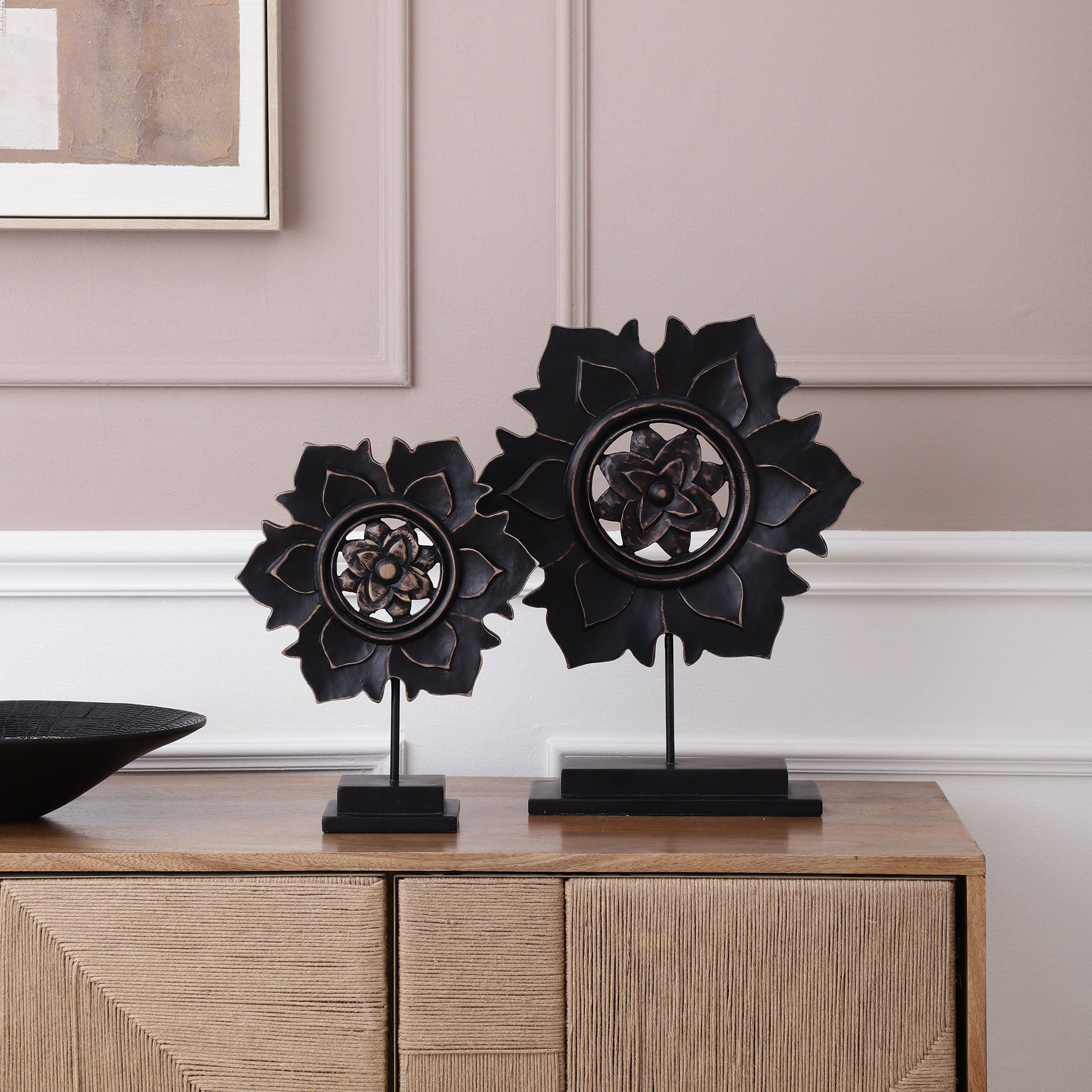 Petalora Black Table Accent (Single)