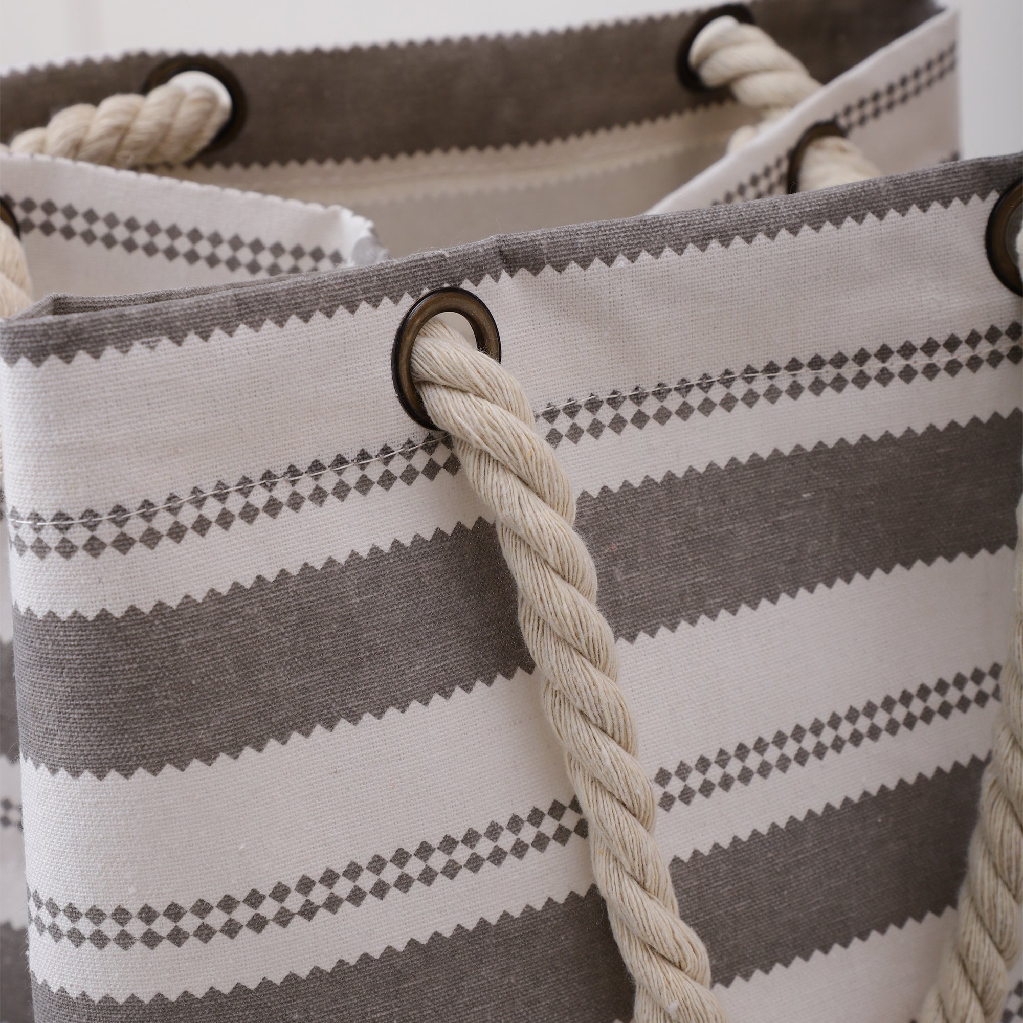Striped Rope Handle Beach & Shopping Tote