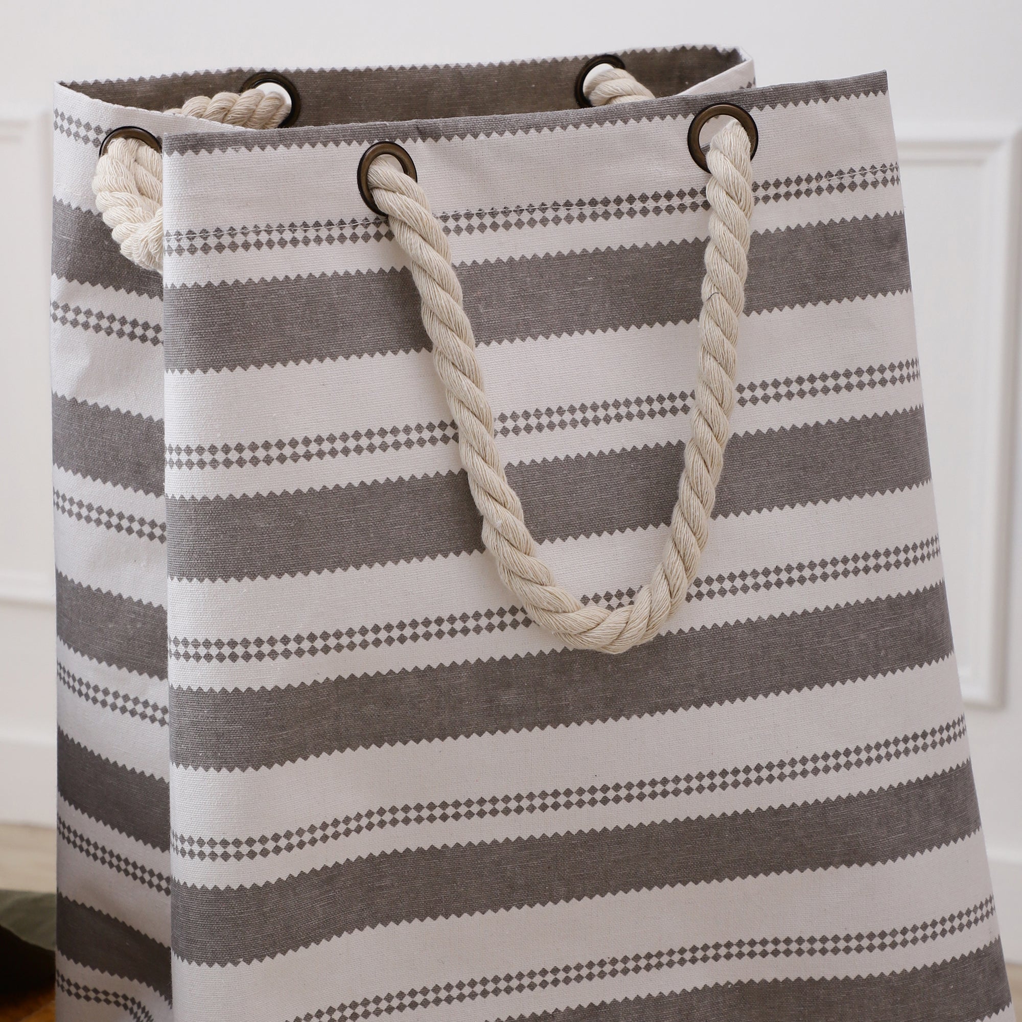 Striped Rope Handle Beach & Shopping Tote