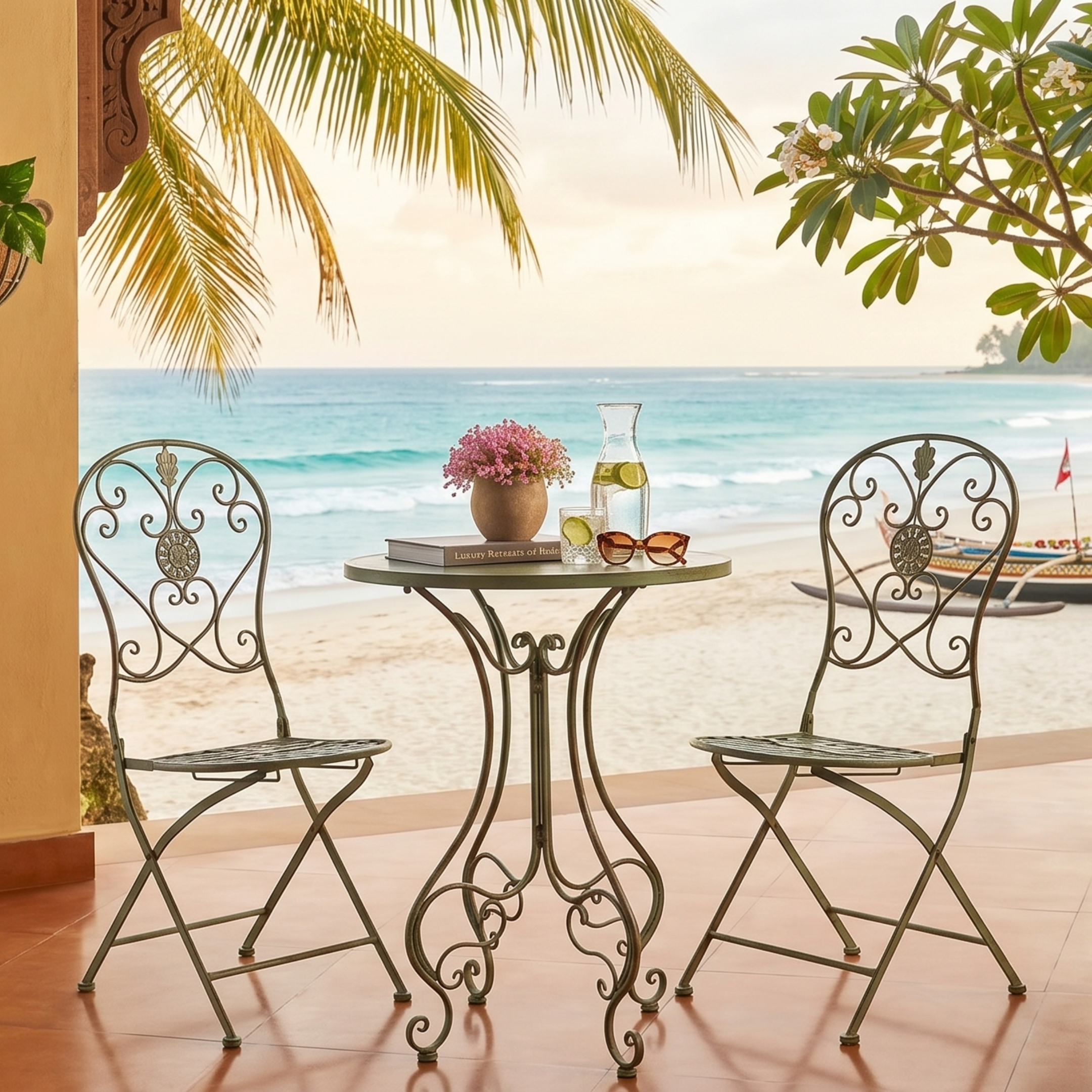 Olive Garden Foldable Outdoor Table and Chair (Single)