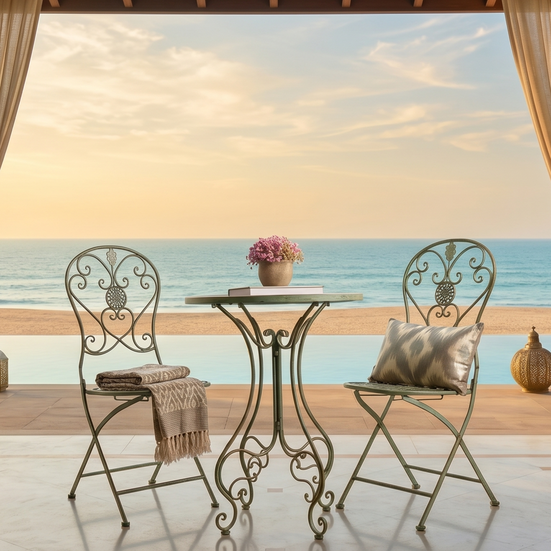 Olive Garden Foldable Outdoor Table and Chair (Single)