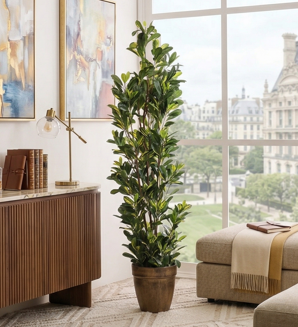 Schefflera Faux Plant (Dark Green)