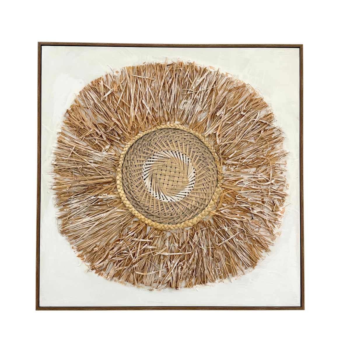 Solstice Halo Straw Sunburst Canvas