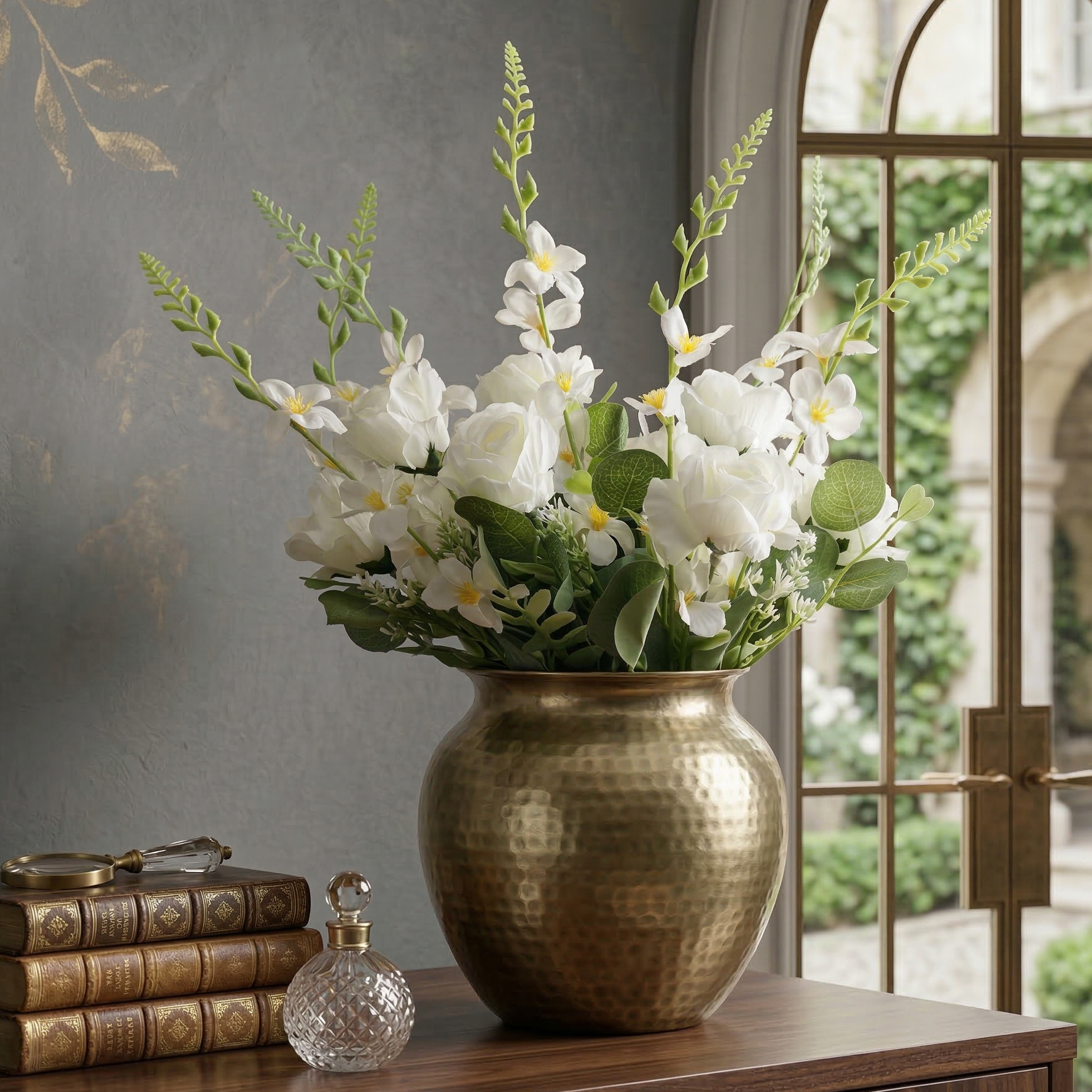 White Fern Rose Bunch (Single)