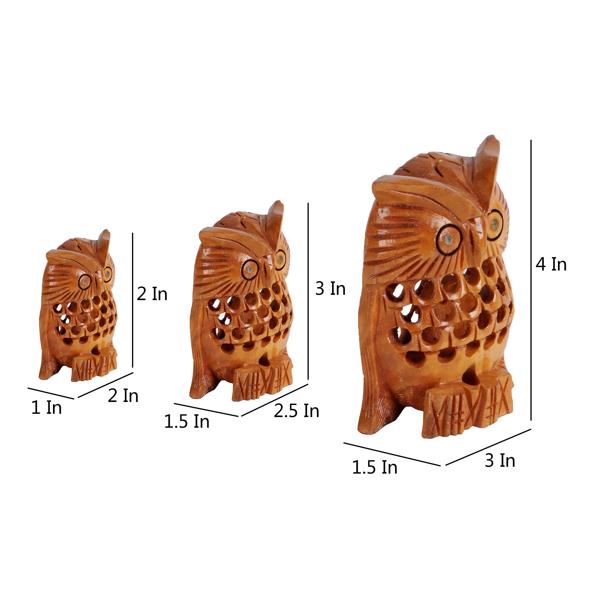 The Little Owl Family (Set of 3)