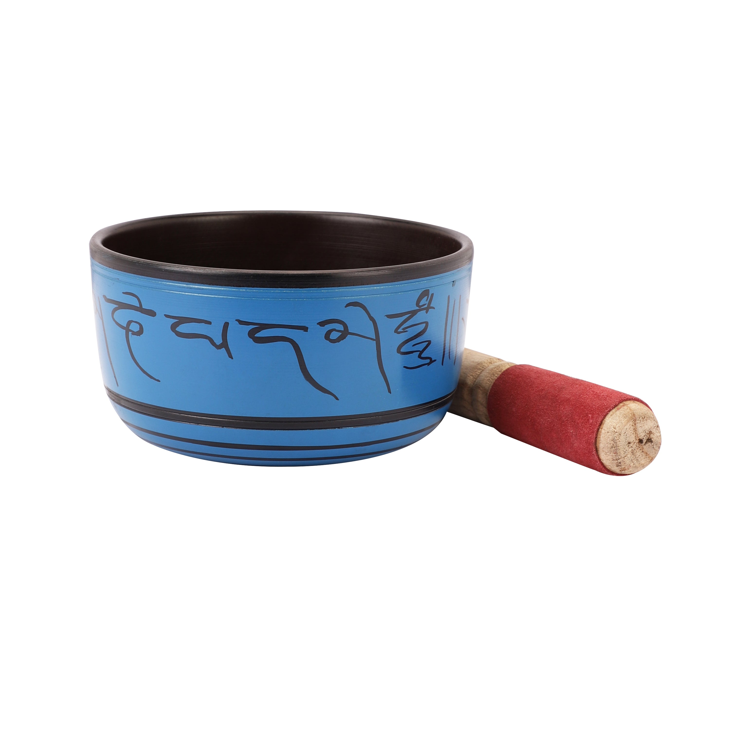 Blue Buddha Carving Tibetan Singing Bowl (with stick)