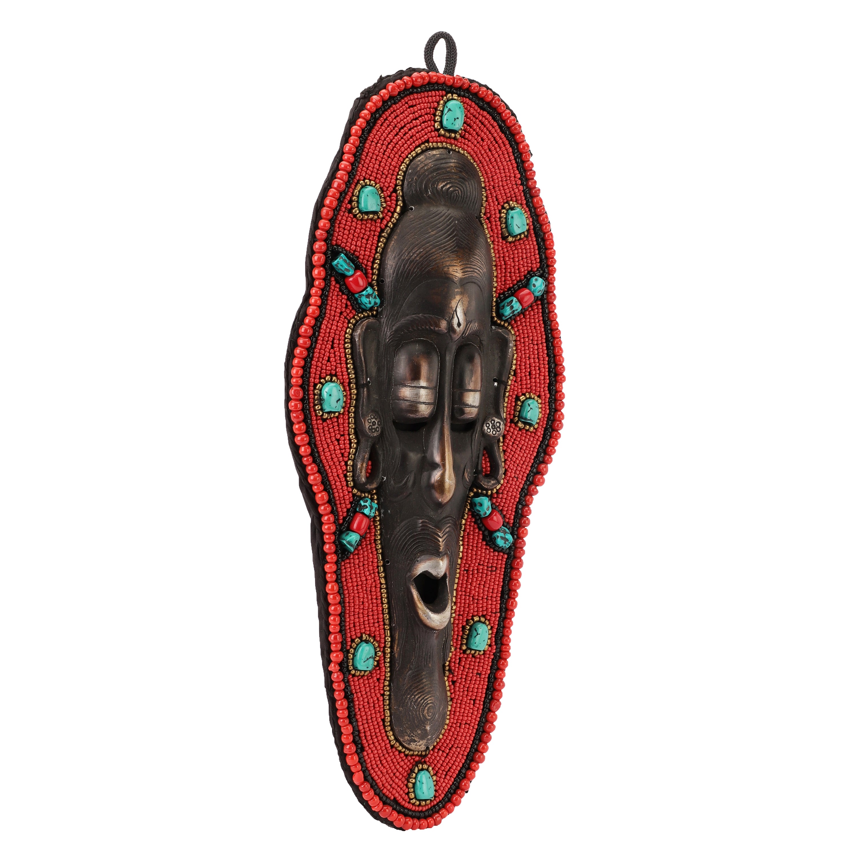 African Tribe Beads & Metal Wall Art (Single)
