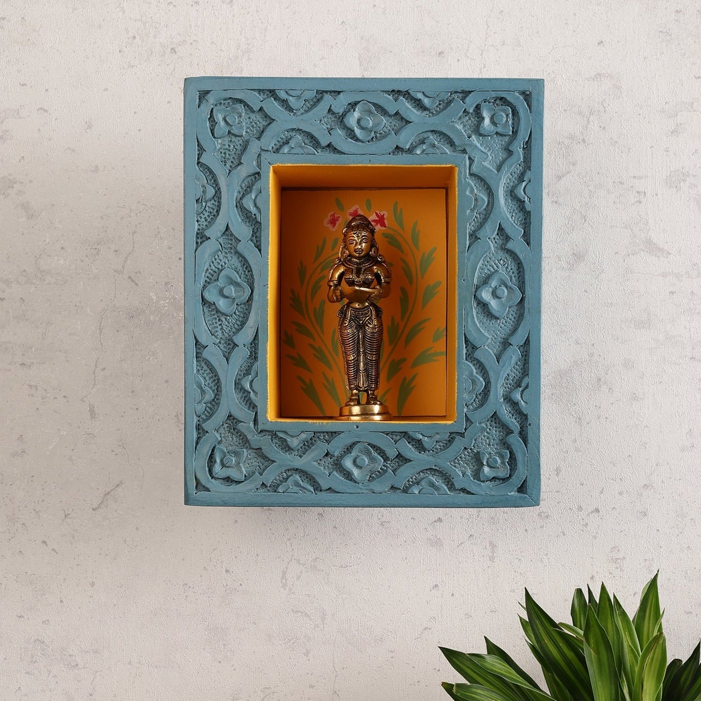 Naksh Blue Wall Box Shelf