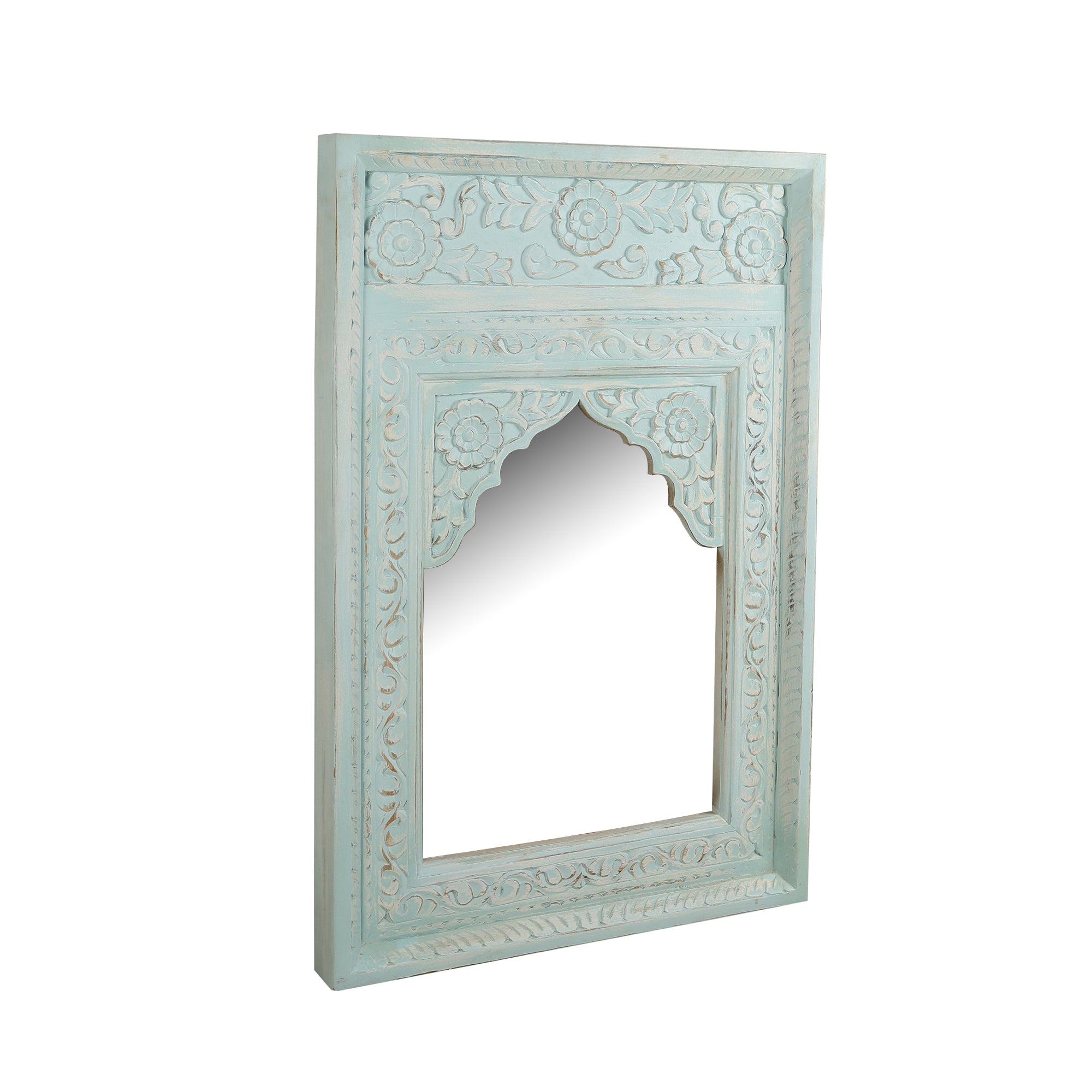 Fizaa Jharokha Blue Wall Mirror