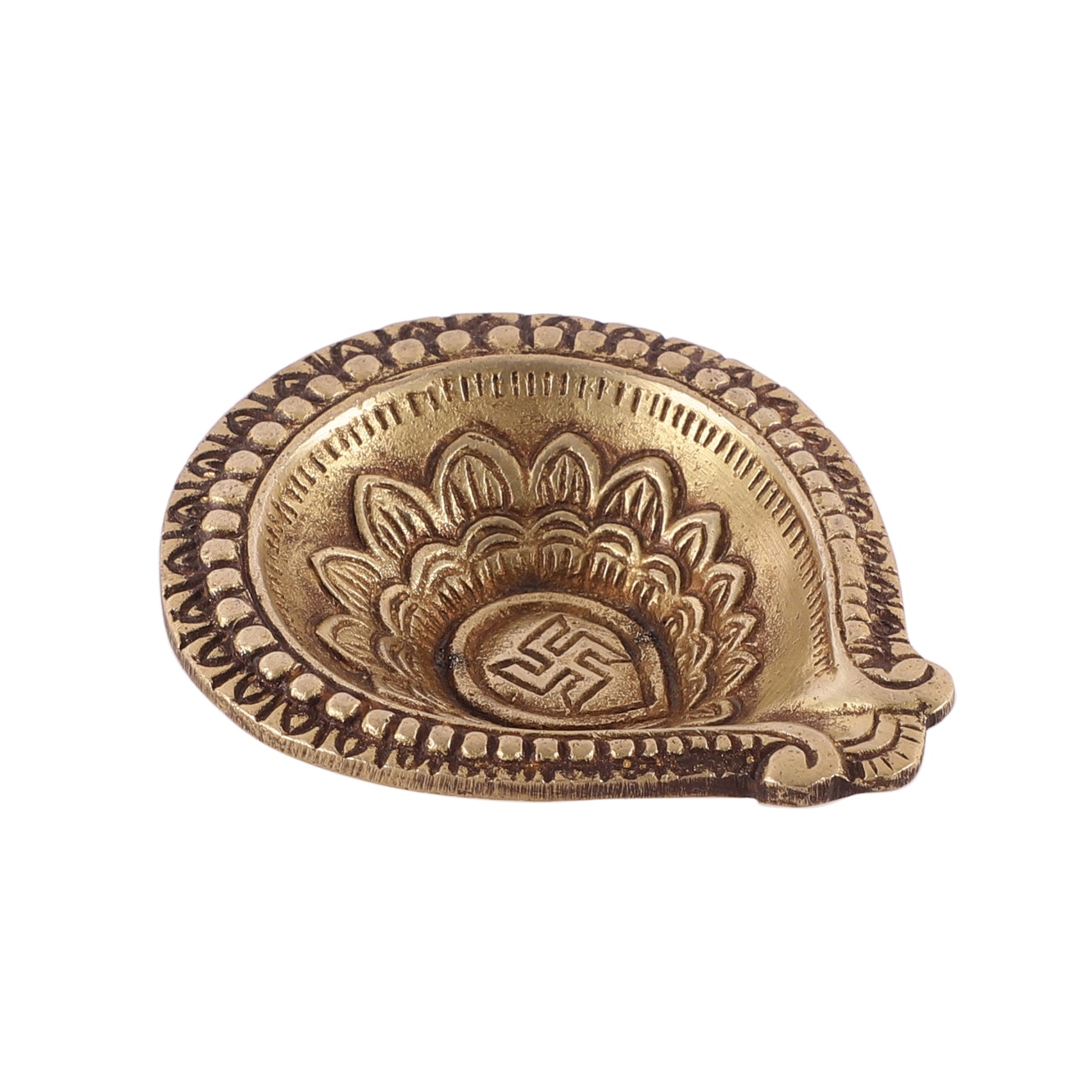 Swastik Round Oil Lamp