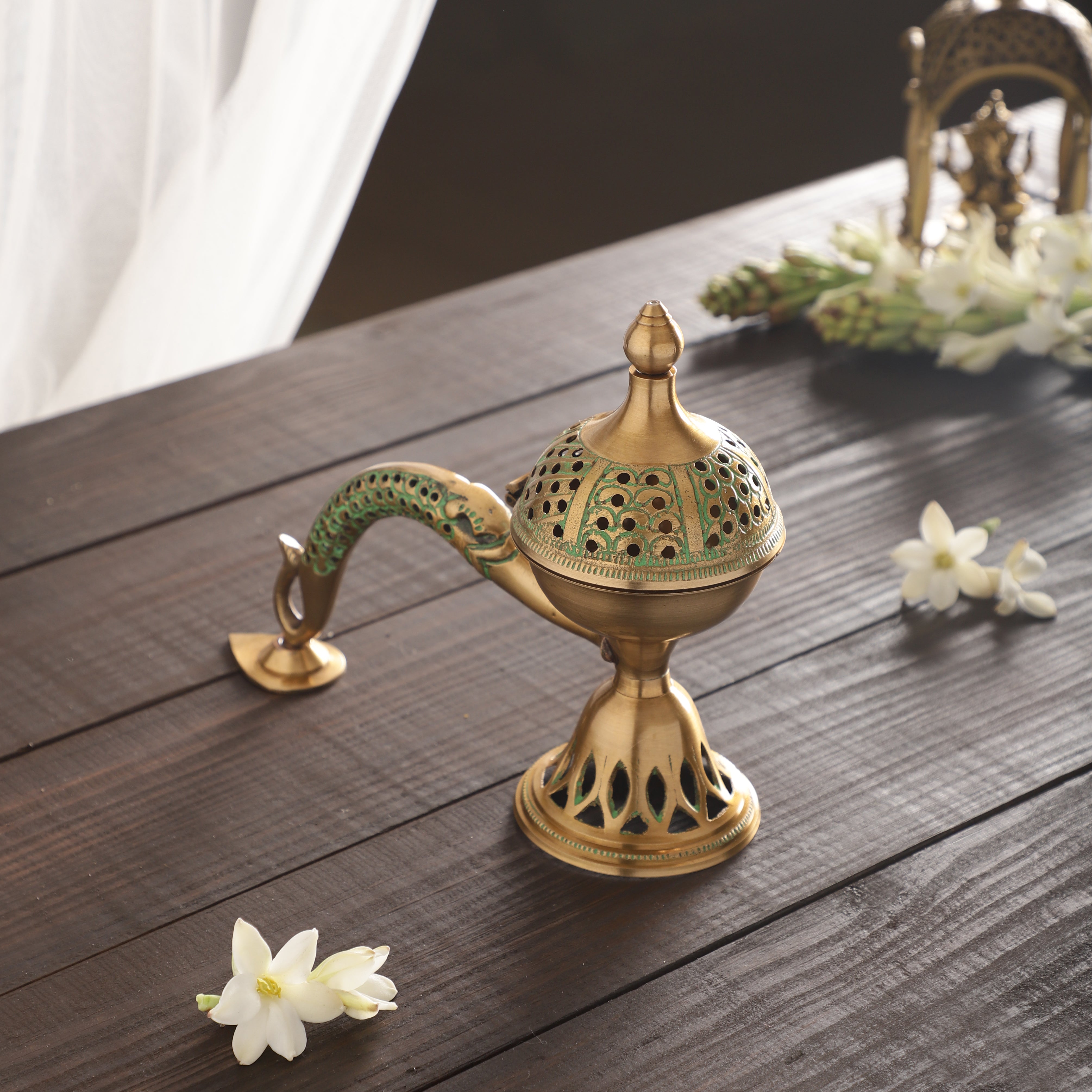 Meshed Handle Incense Holder (Medium)
